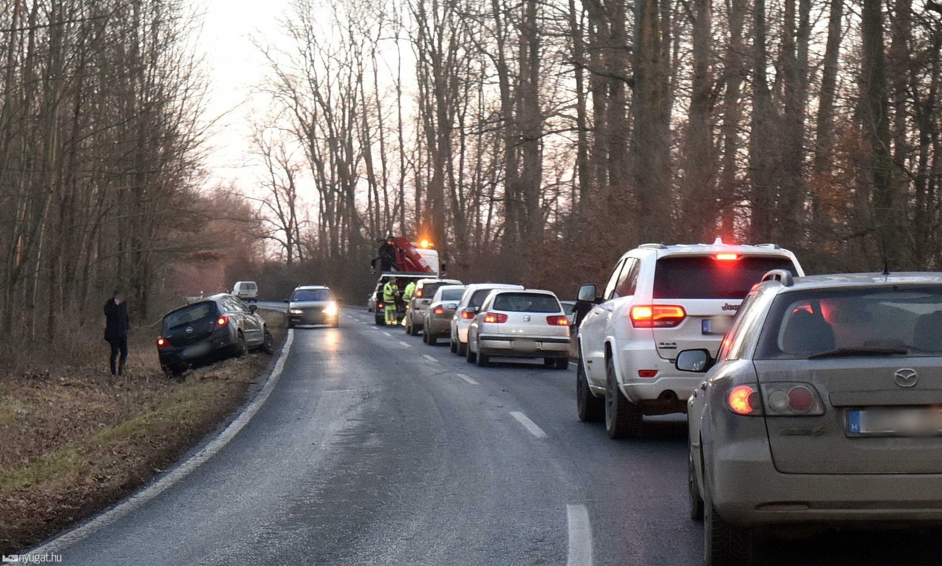 Árokba csúsztak Szombathel yés Ják közö
