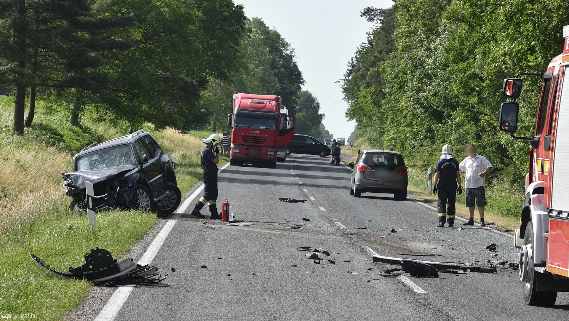 Ittas sofőr Opelje tarolt le egy Mitsubishi terepjárót Gércénél 