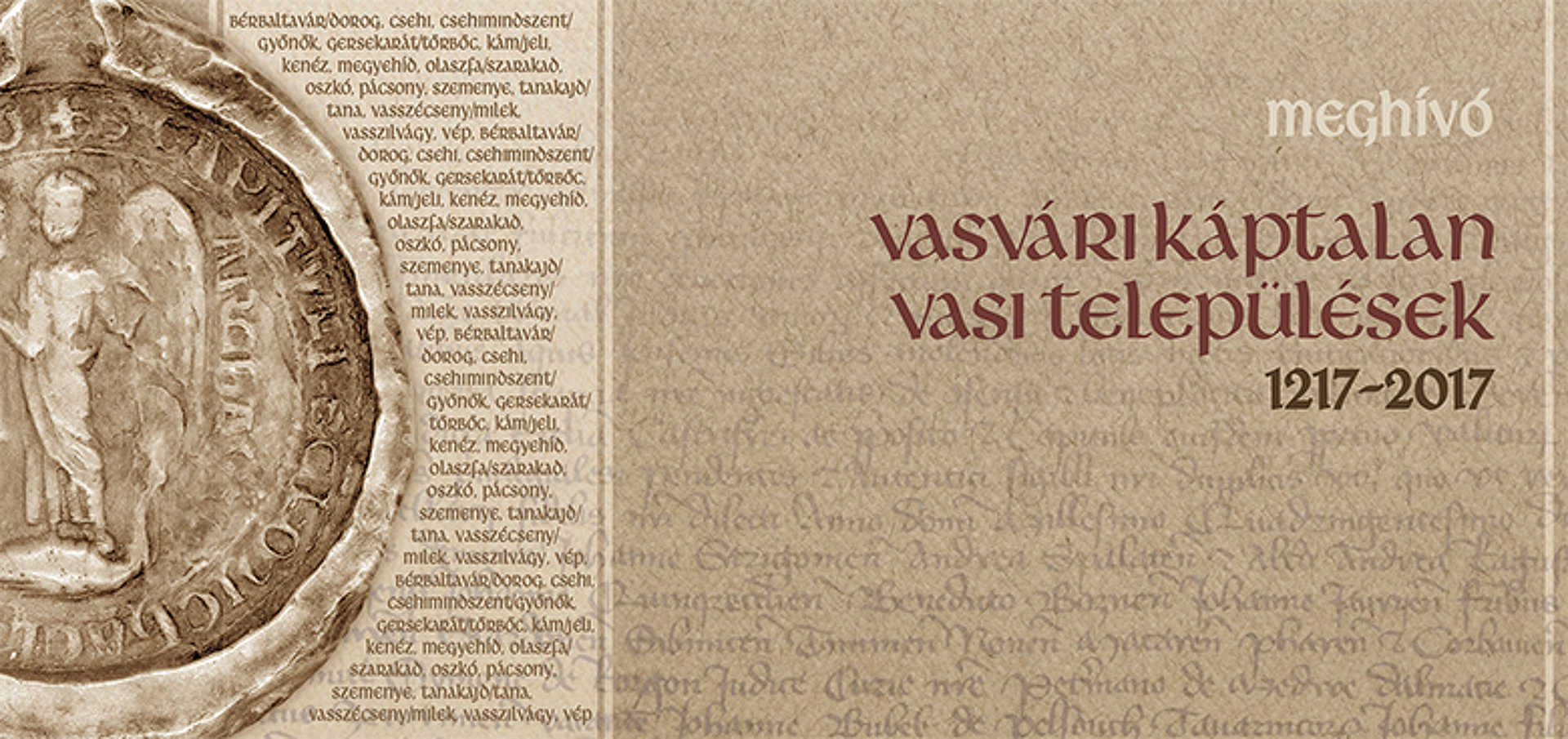 Vasvári káptalan – vasi települések: 1217-2017