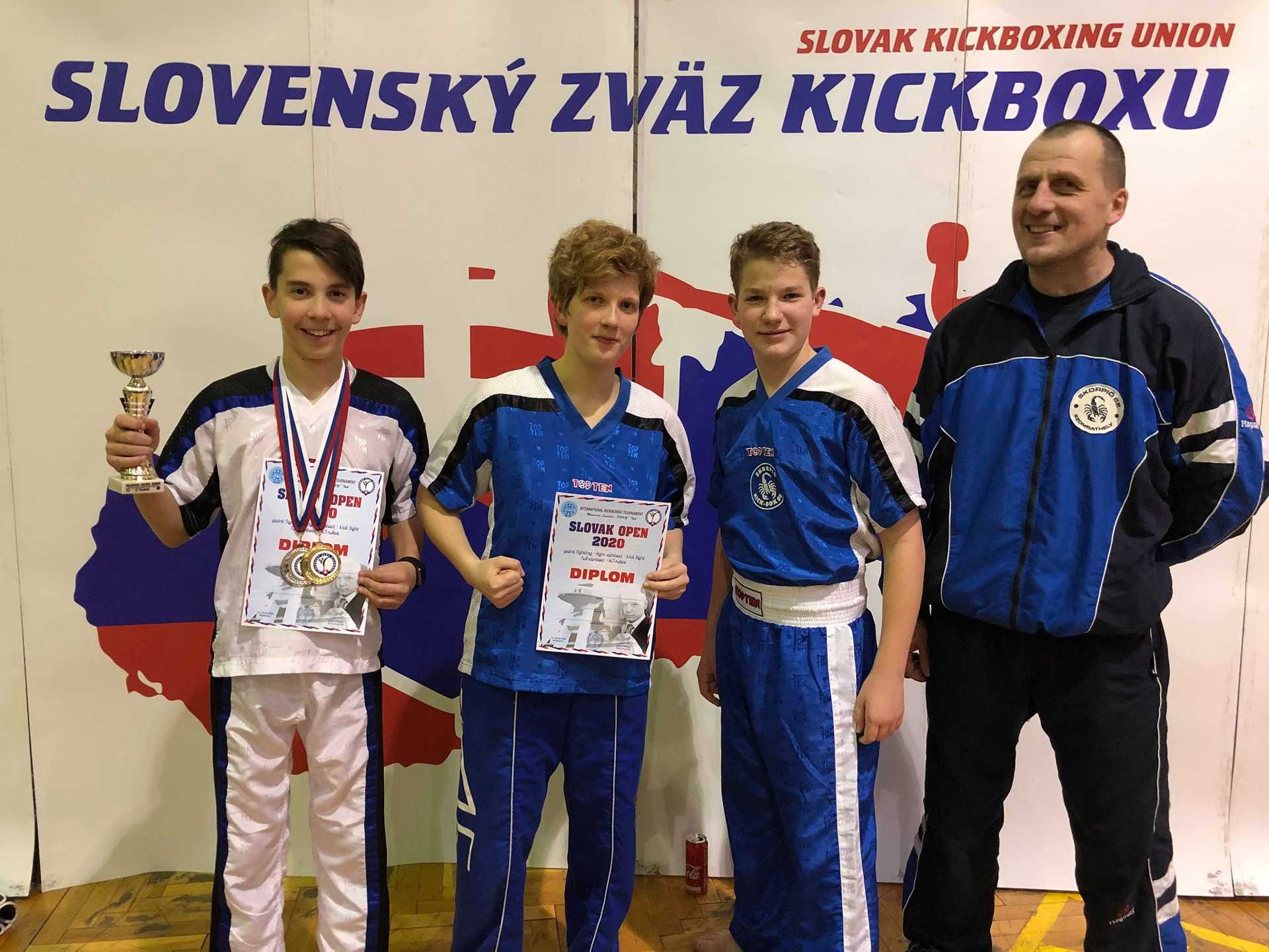 Skorpió Kick-box SE versenyzői a Slovak Openen