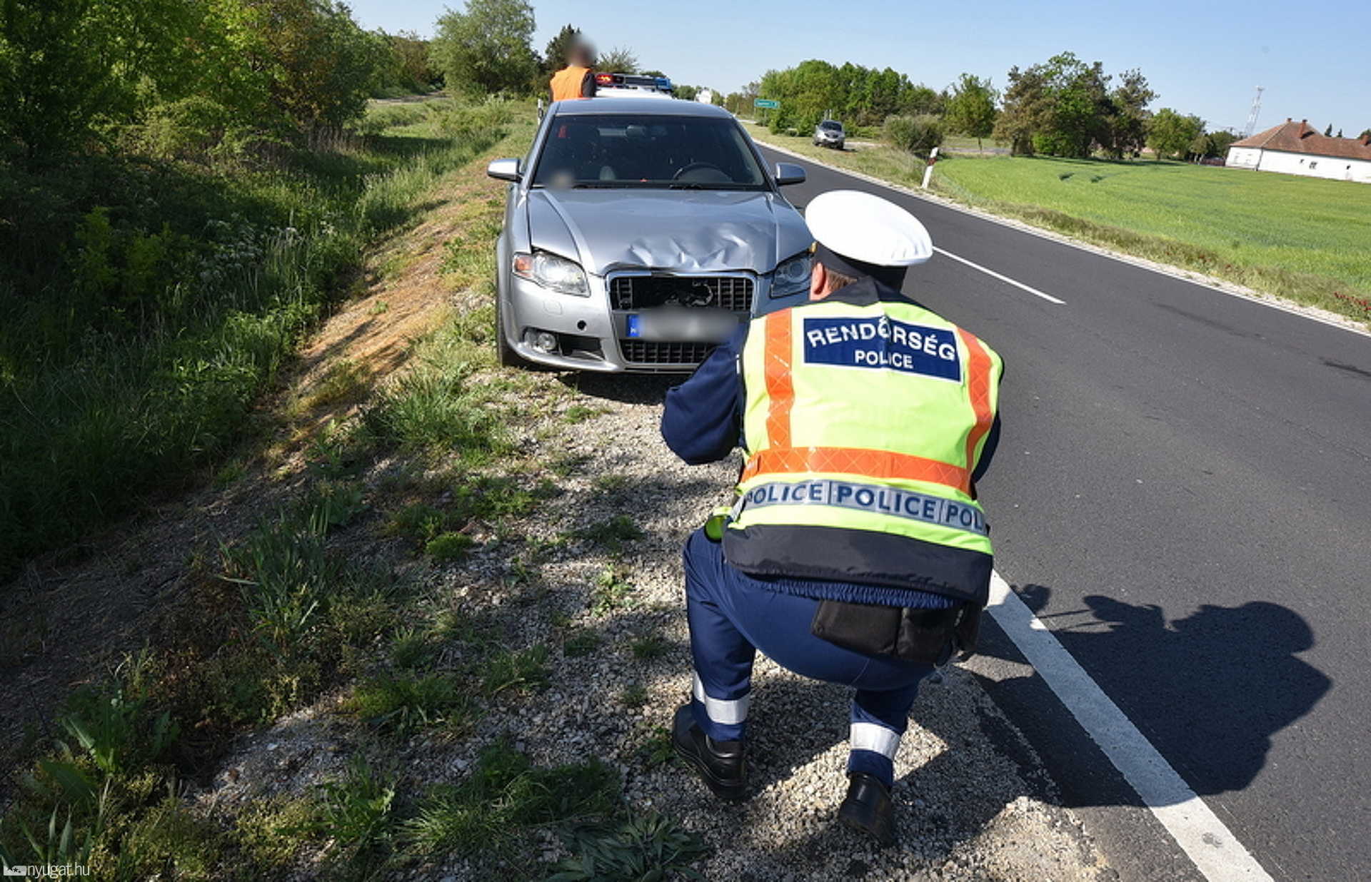 Őzbakot ütött el egy Audi Egyházasrádócnál a 86-os főúton 
