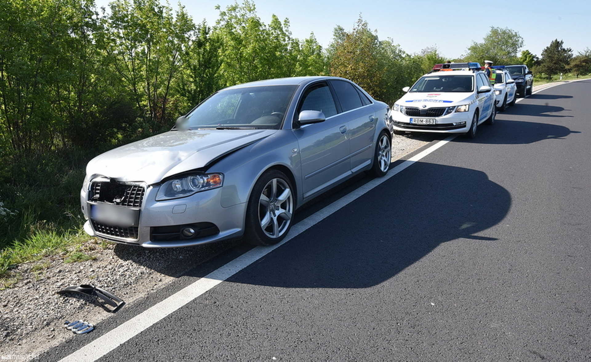 Őzbakot ütött el egy Audi Egyházasrádócnál a 86-os főúton 