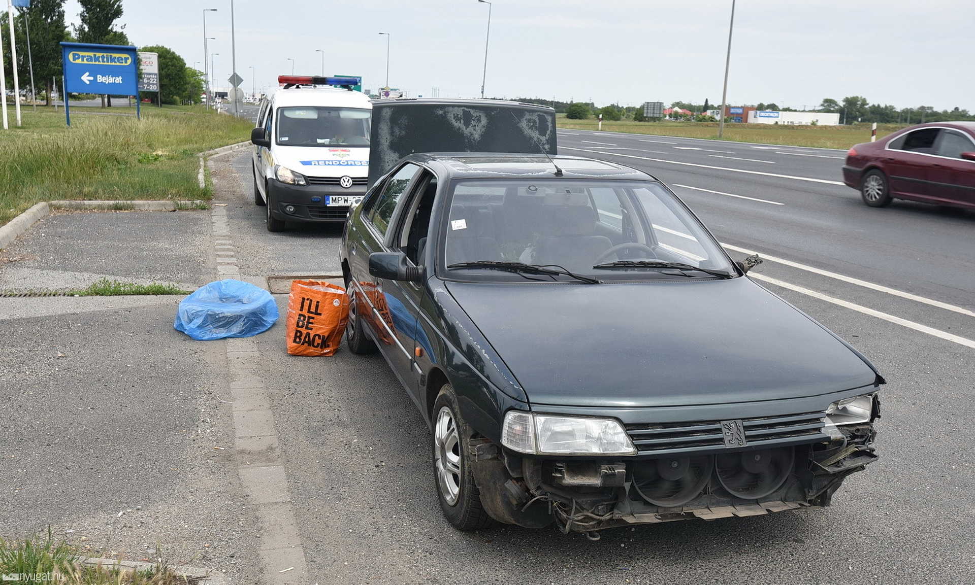 Volvo kamion oldalába hajtott egy Peugeot Szombathely határában 