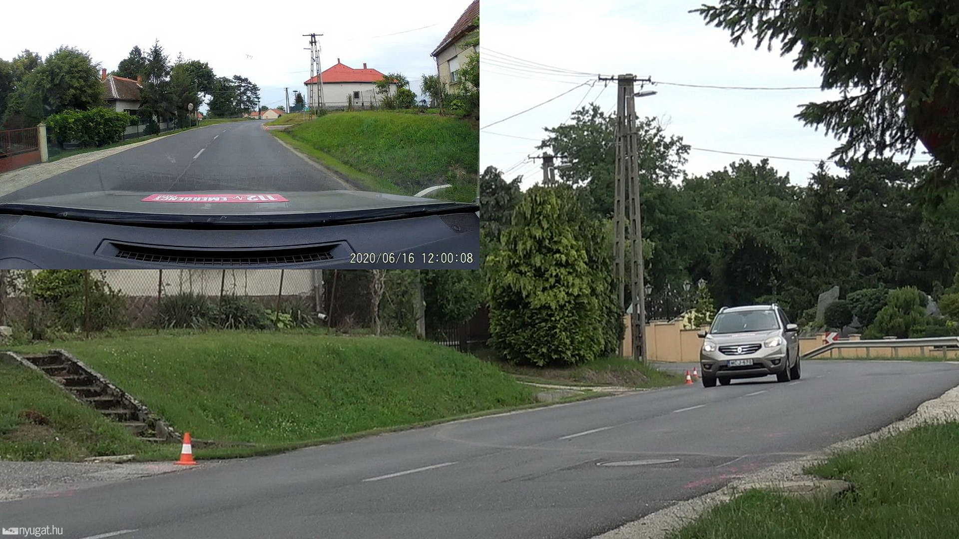 A fékteszten az autó bőven az ütközési pont előtt megállt