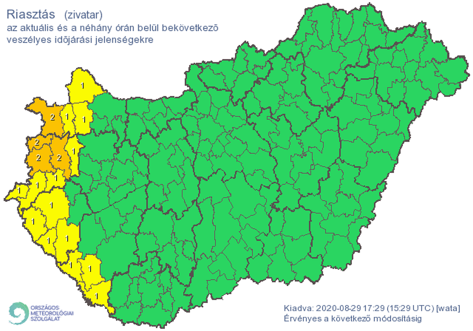 Riasztási térkép