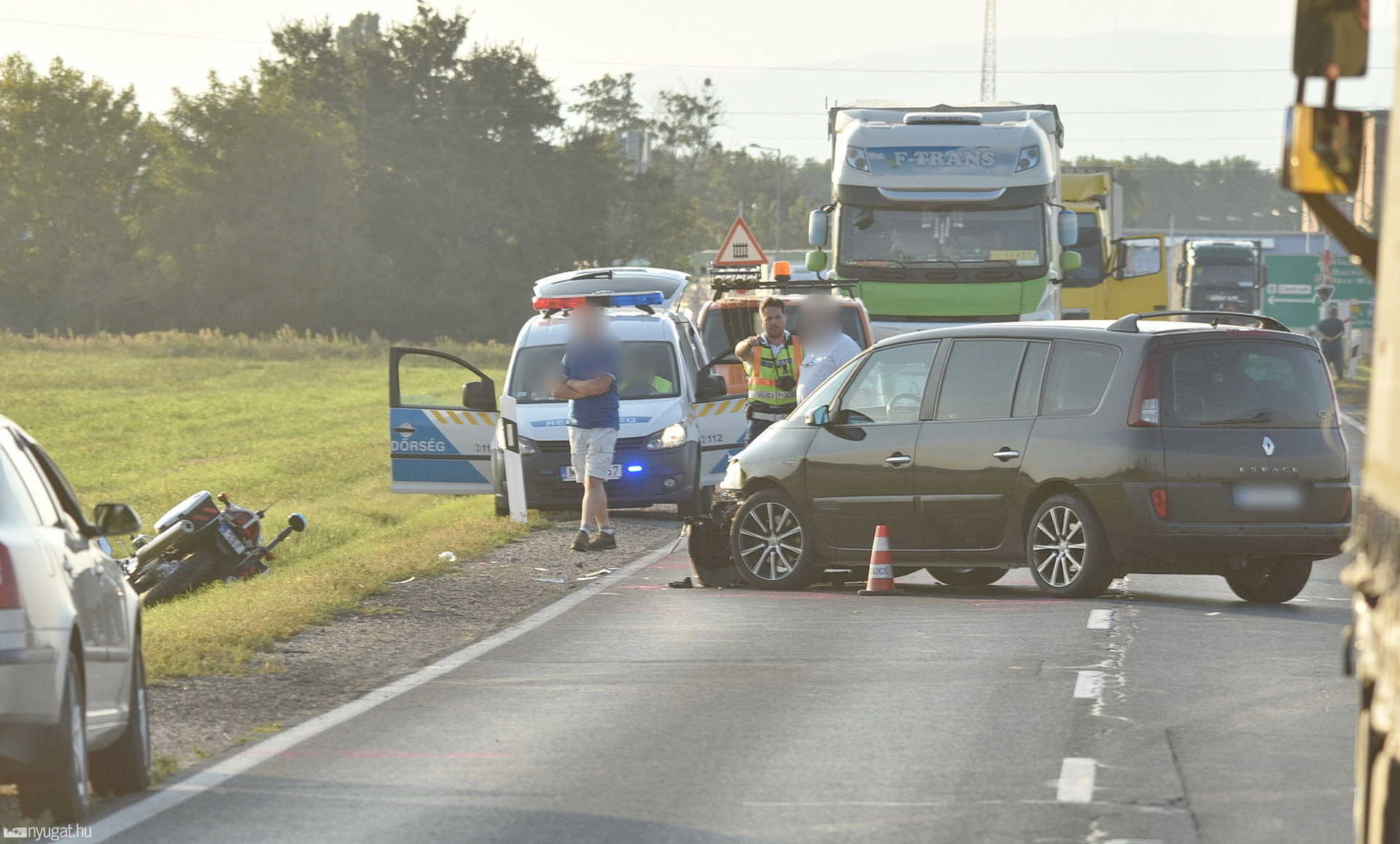 Rendőrmotoros baleset
