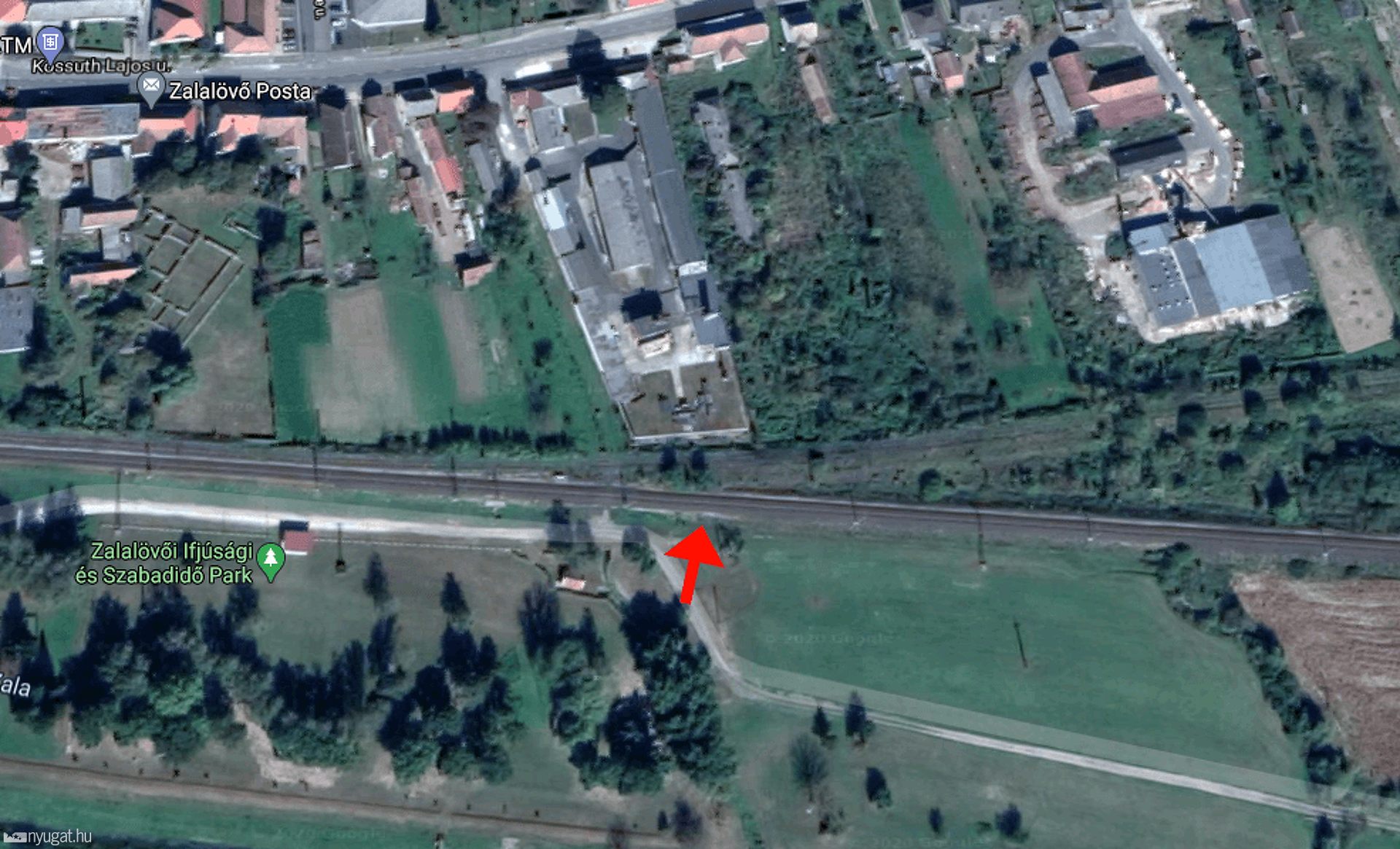 A halálos baleset helyszíne Fotó: Google Maps