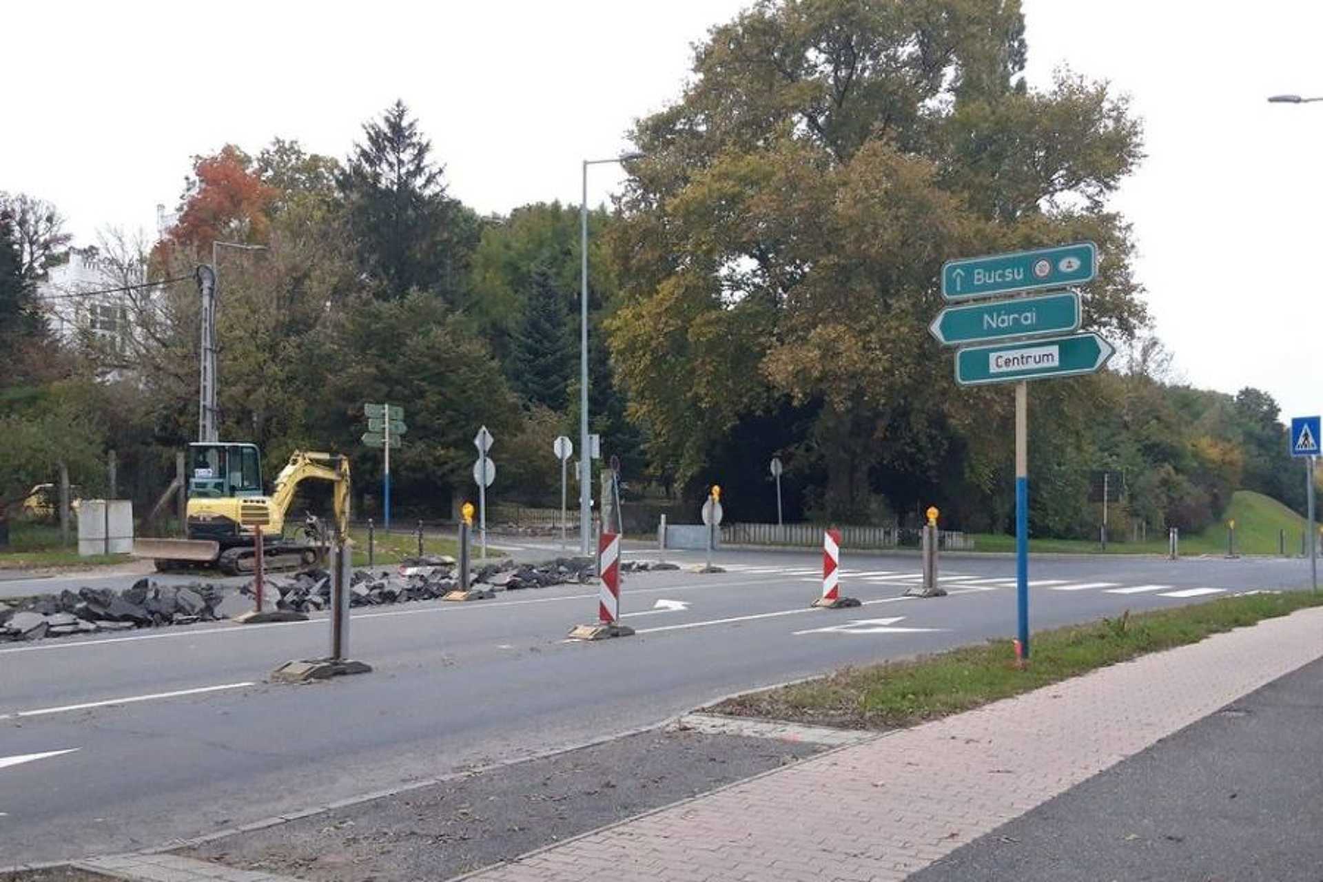 Épül a körforgalom a Brener Tóbiás körút és a Nárai utca kereszteződésében