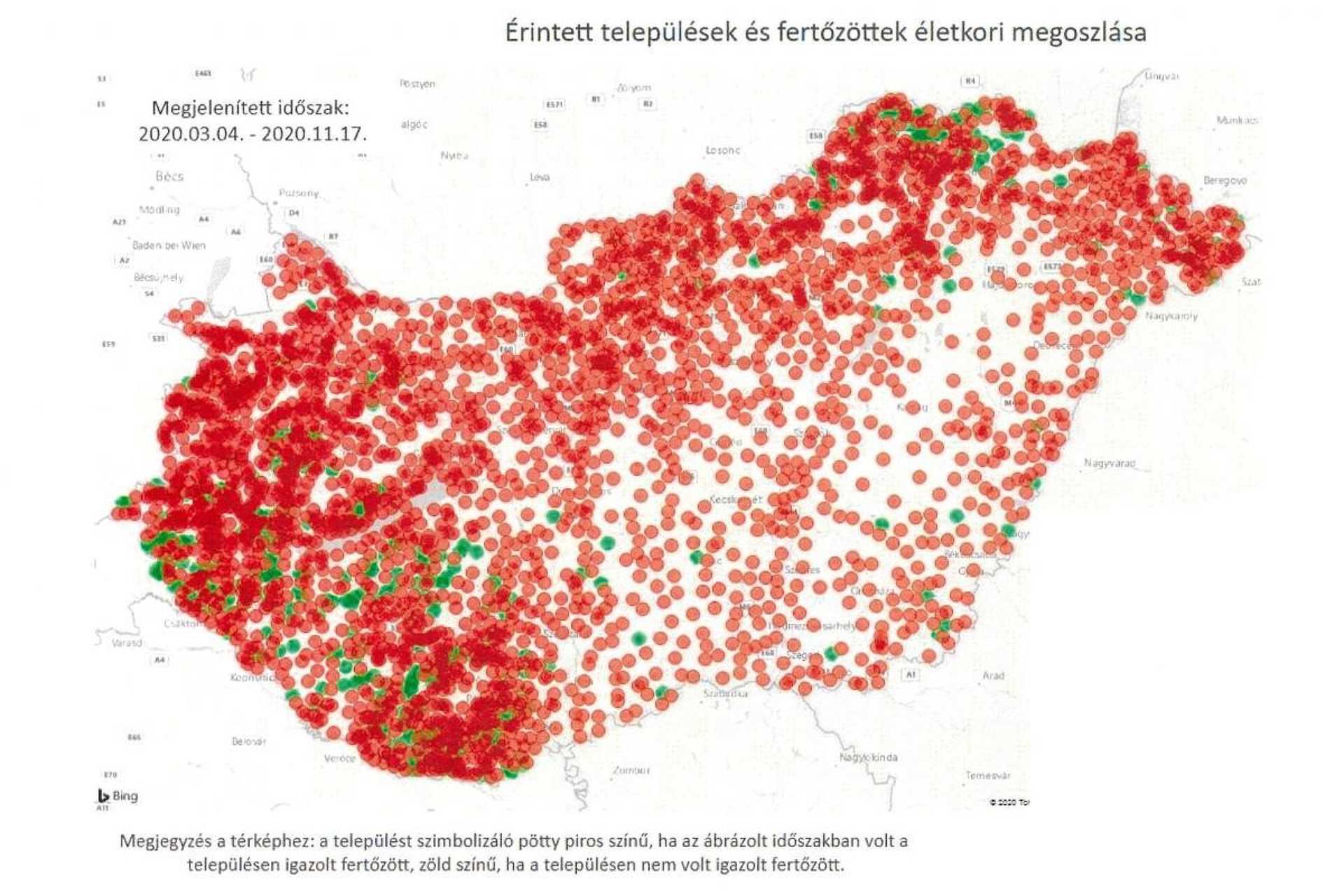 térkép, koronavírus, operatív törzs