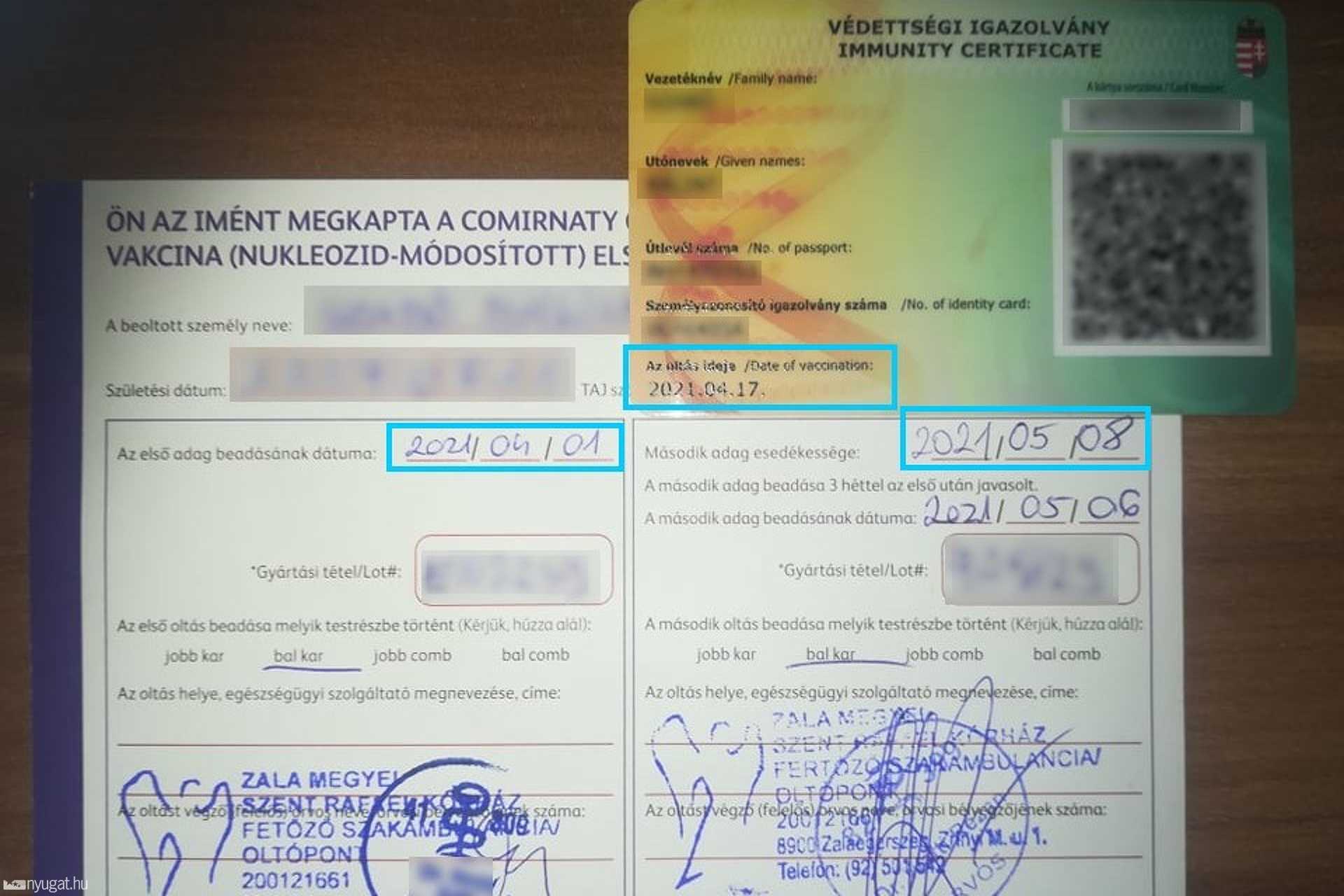 Nem stimmel a dátum a védettségi igazolványon