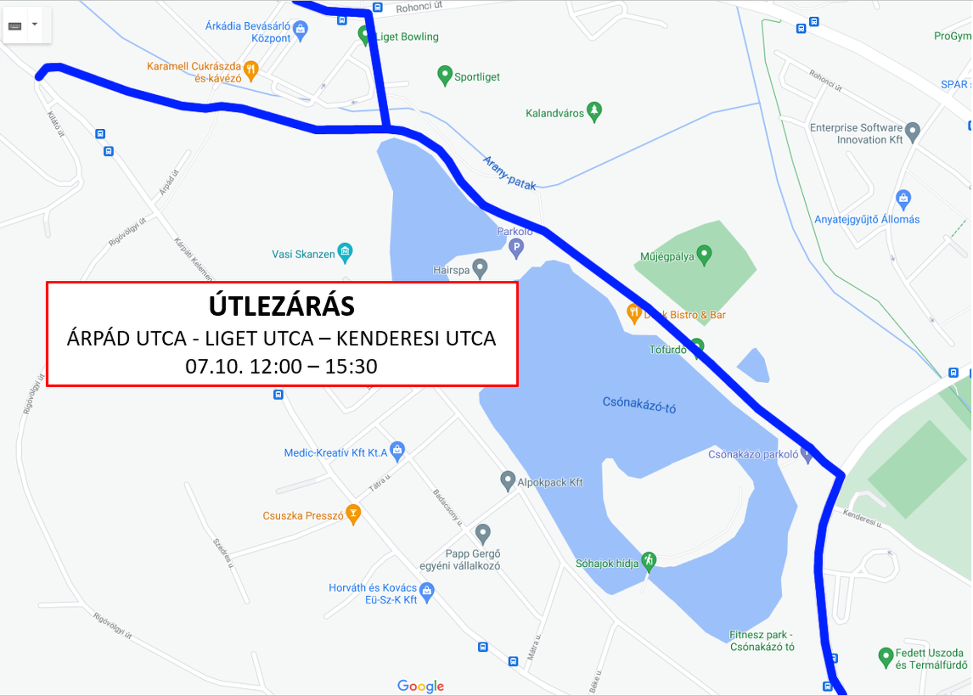 Útlezárások, elterelések a Vasi Vasember miatt