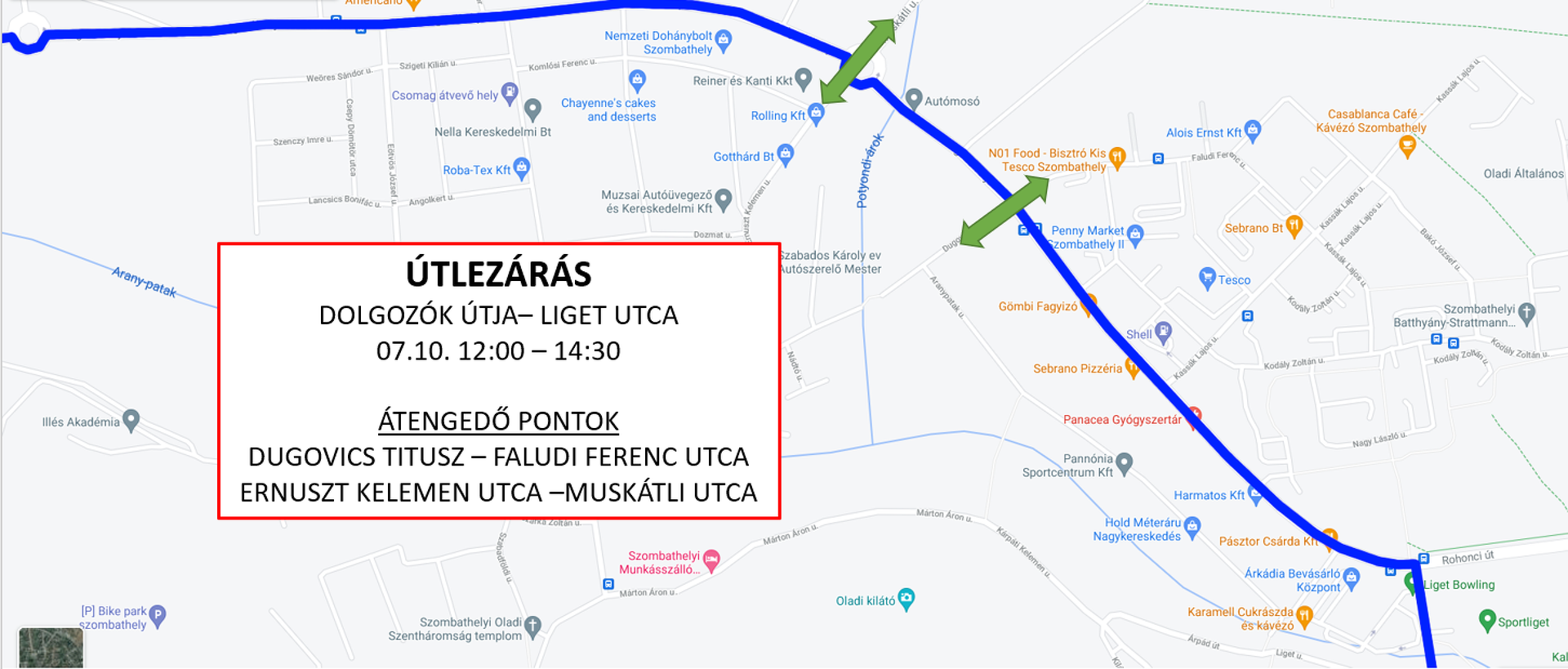 Útlezárások, elterelések a Vasi Vasember miatt