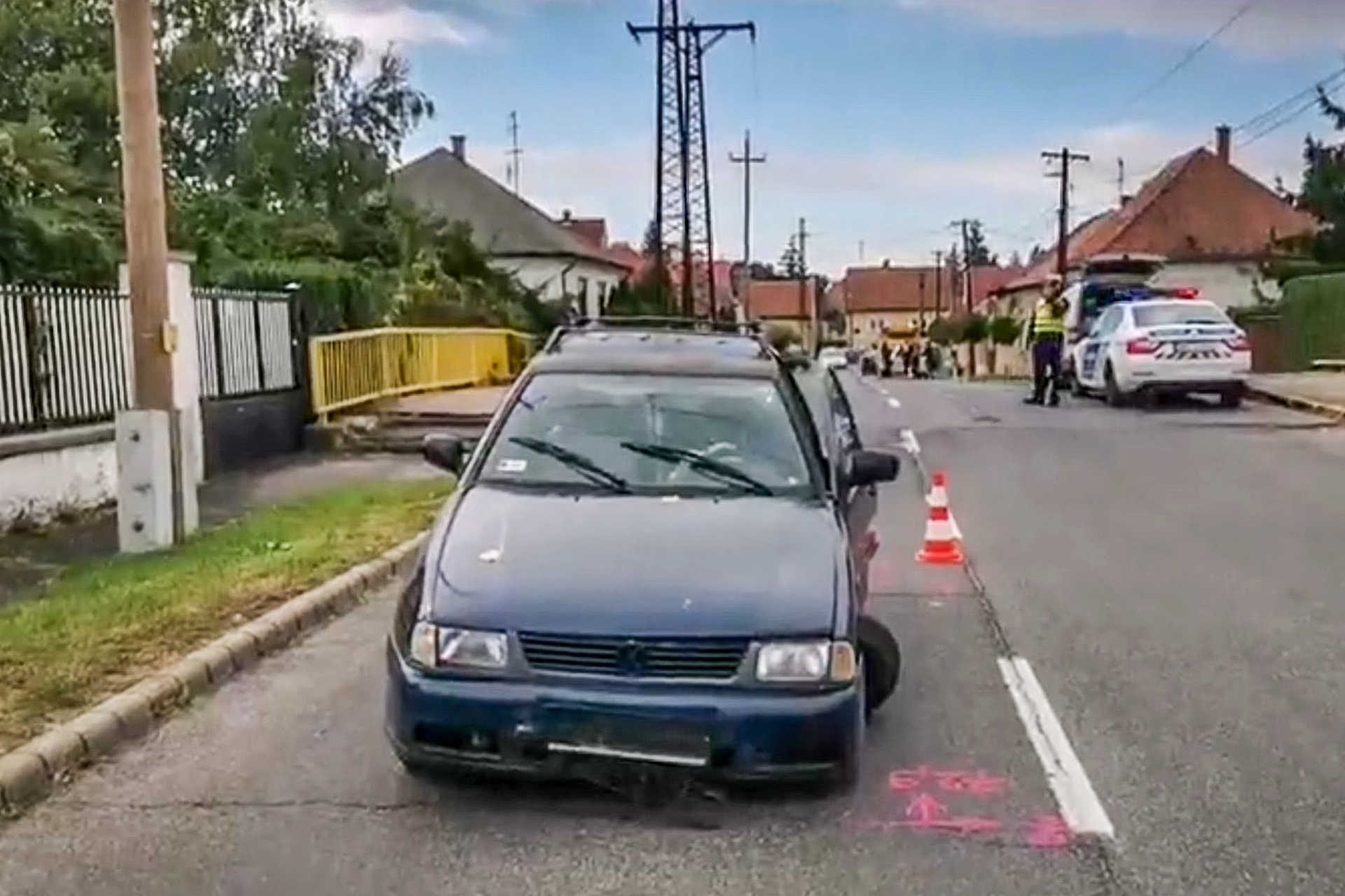 A balesetet okozó kombinak kitört a kereke