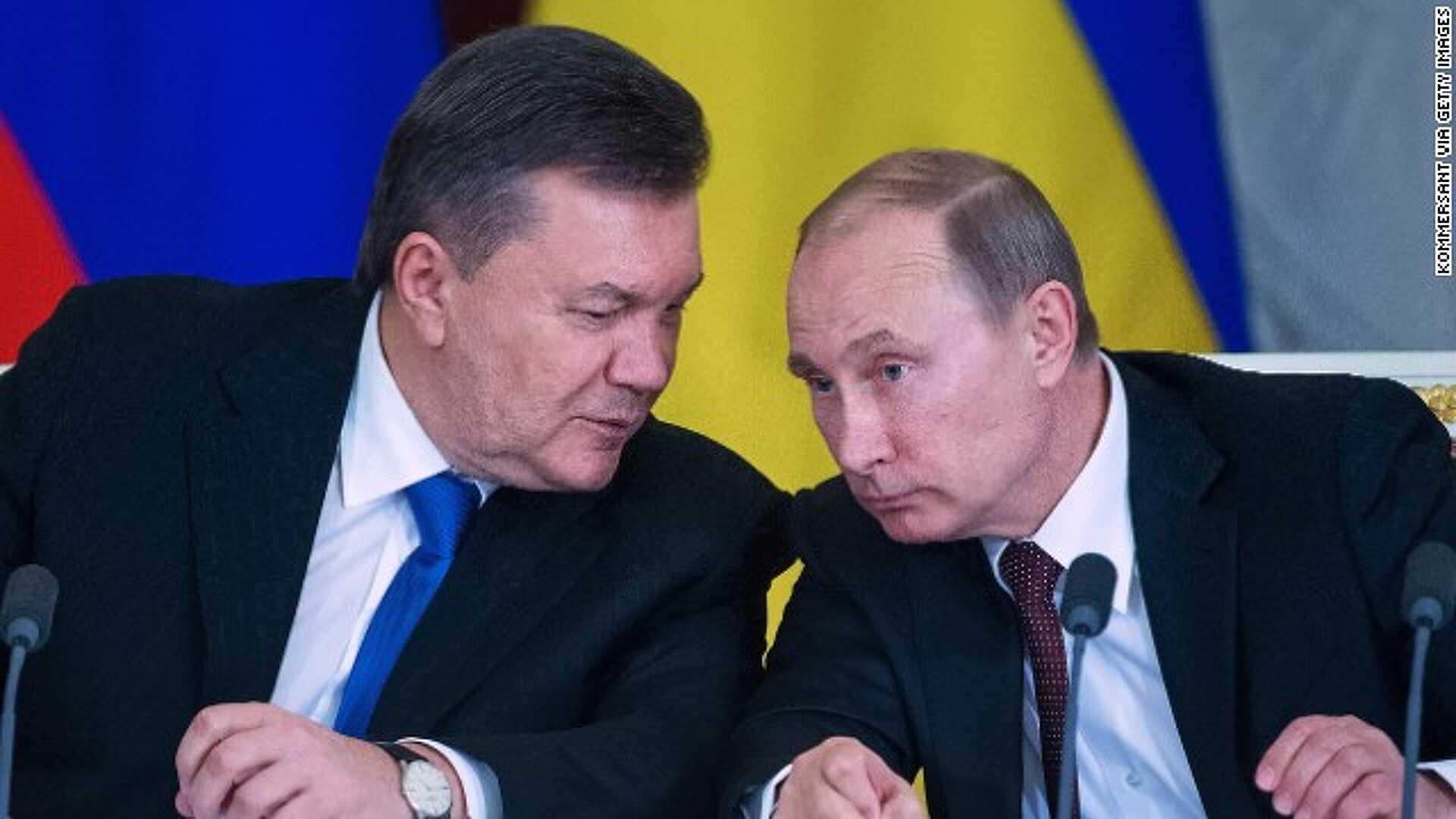 Viktor Janukovics ukrán és Vlagyimir Putyin orosz elnök
