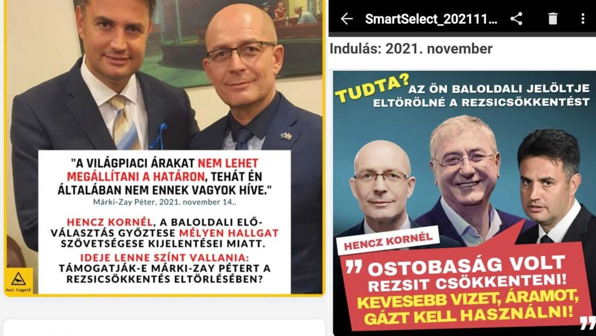 Facebook hirdetés, Márki-Zay, Hencz Kornél