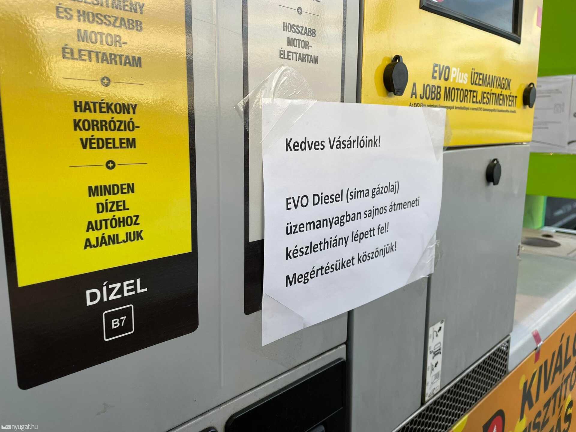 Elfogyott a dízel egy Szombathelyi benzinkúton