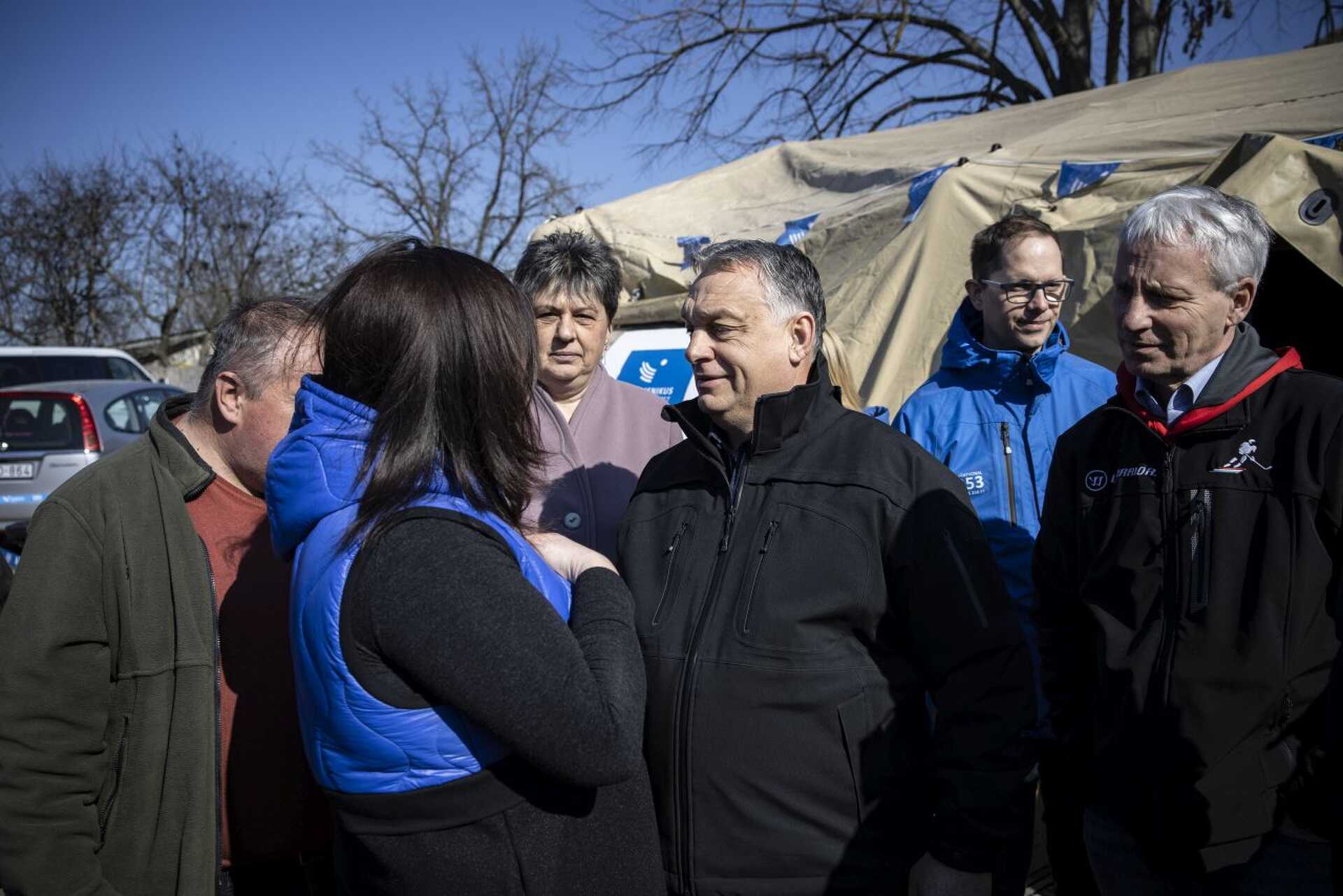 Orbán Viktor szemléje az ukrán határnál