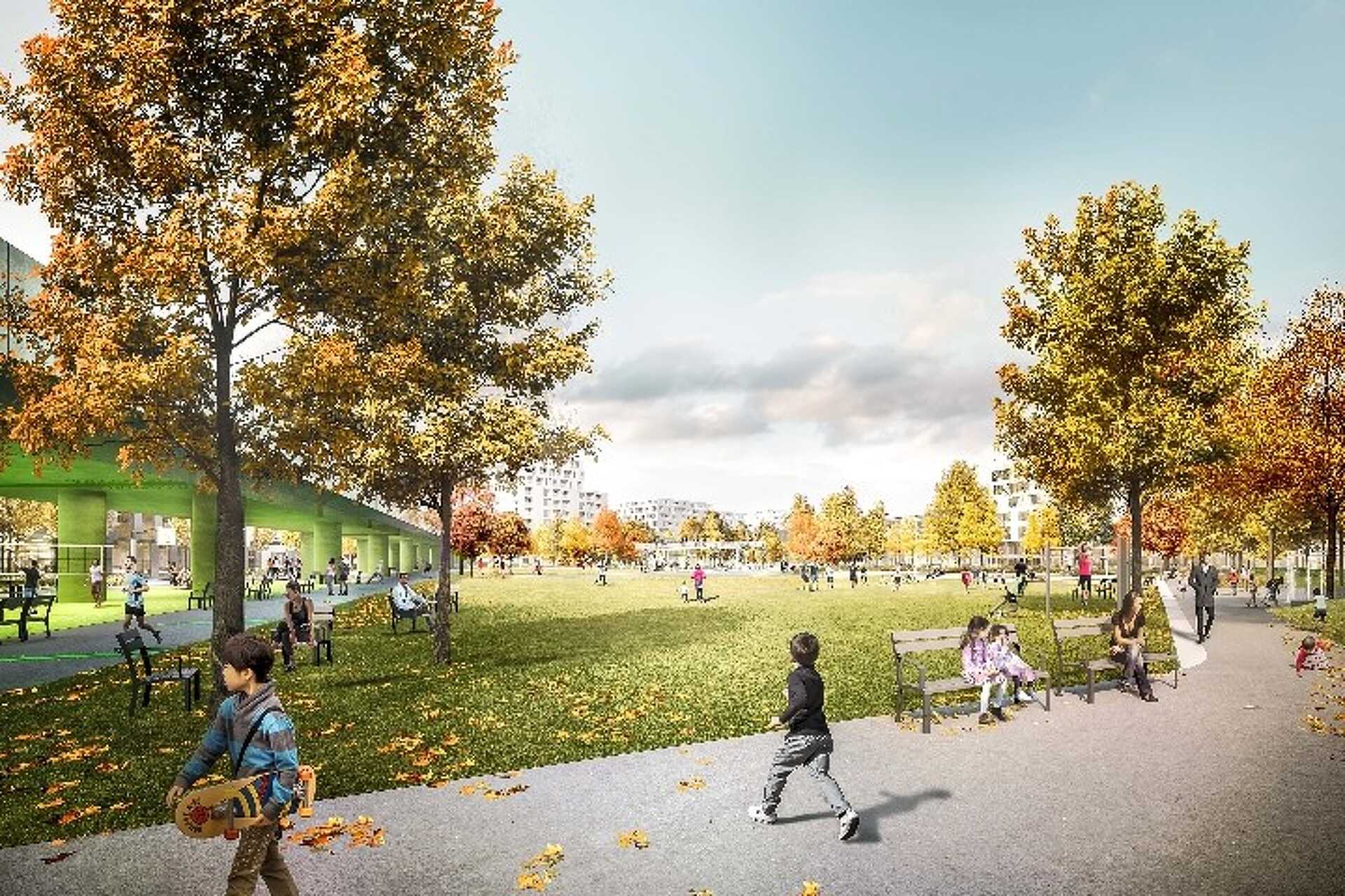 Bécs, Elinor Ostrom Park a Seestadt Aspernben