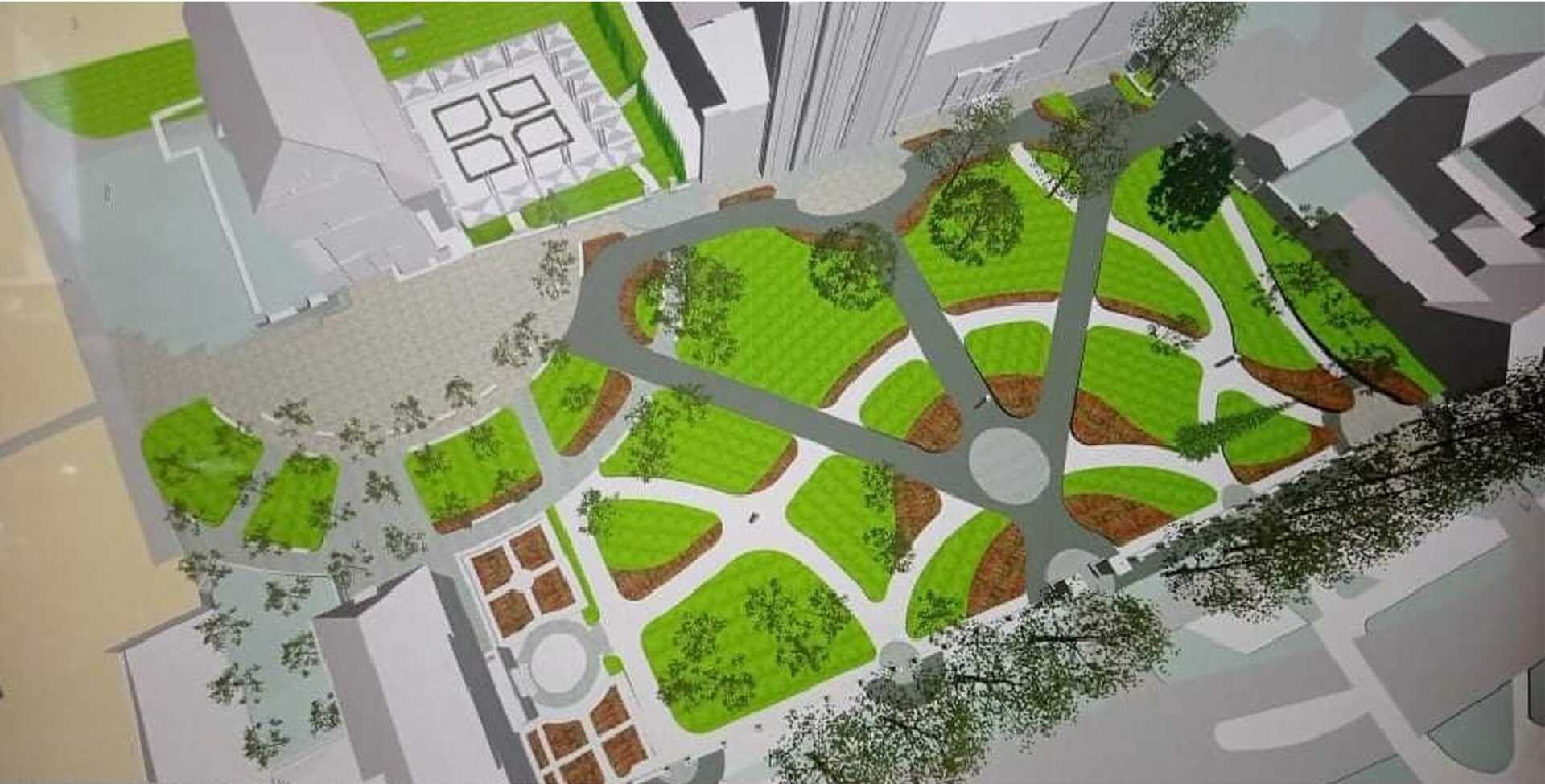 Szentgotthárd új templomtere, látványtervek 