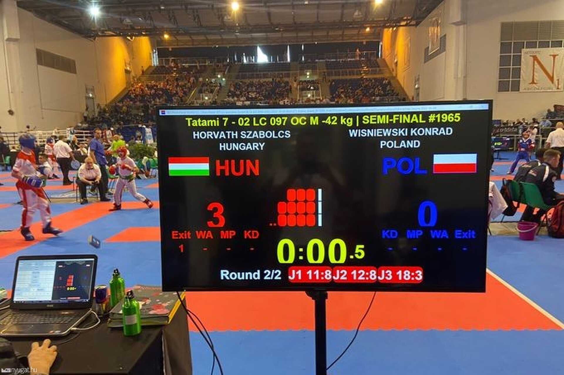 Horváth Szabolcs a jesolói kick-box világbajnokságon