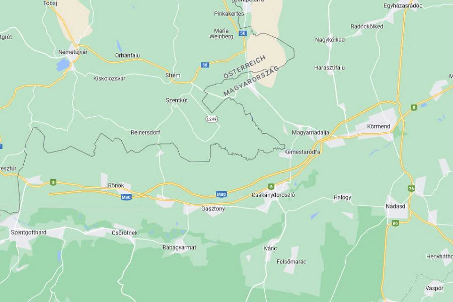Az M80-as és a régi 8-as főút