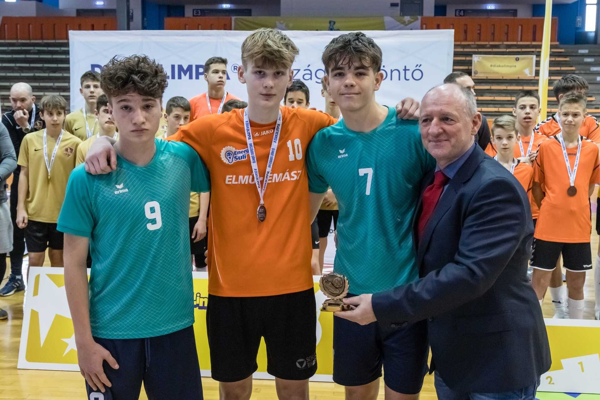 Lisóczki Hunor és Krone Niklas Maximilian, a két gólkirály a IV. korosztály Futsal Diákolimpiáján
