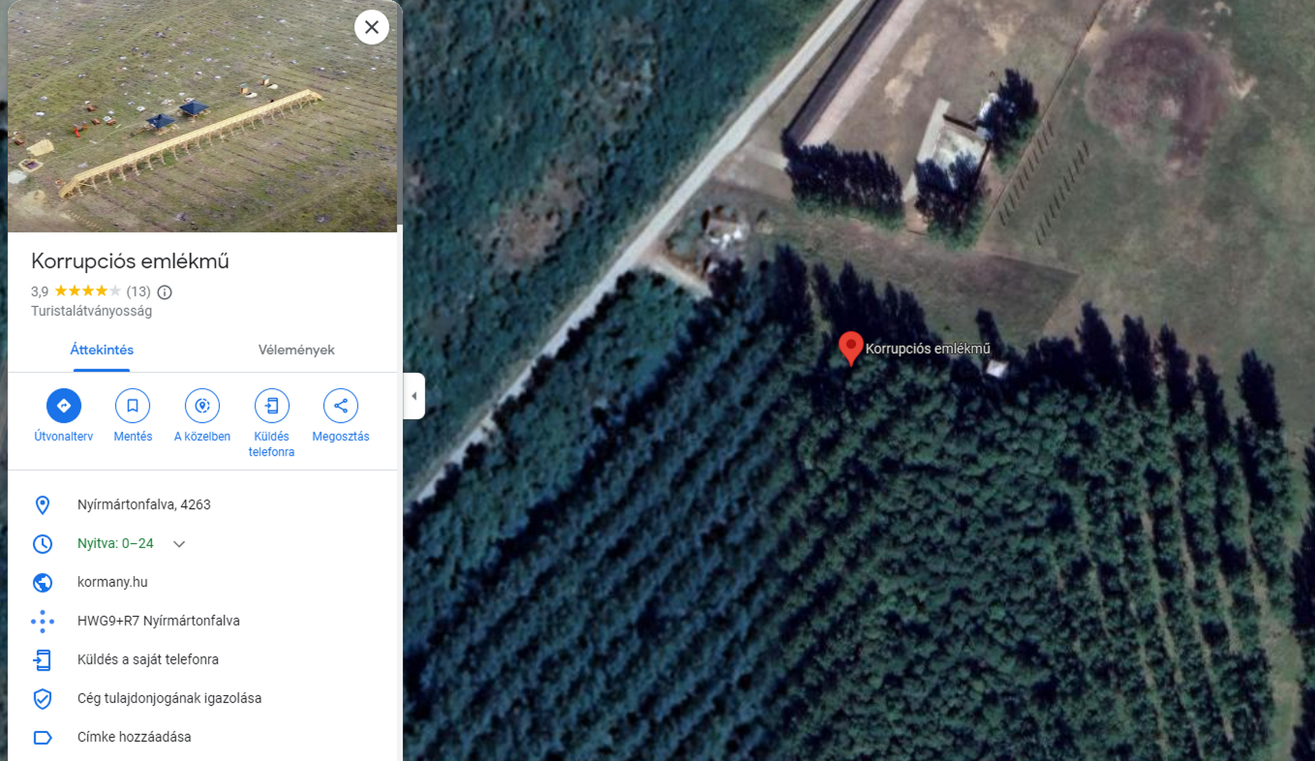 Itt még a fák is látszanak