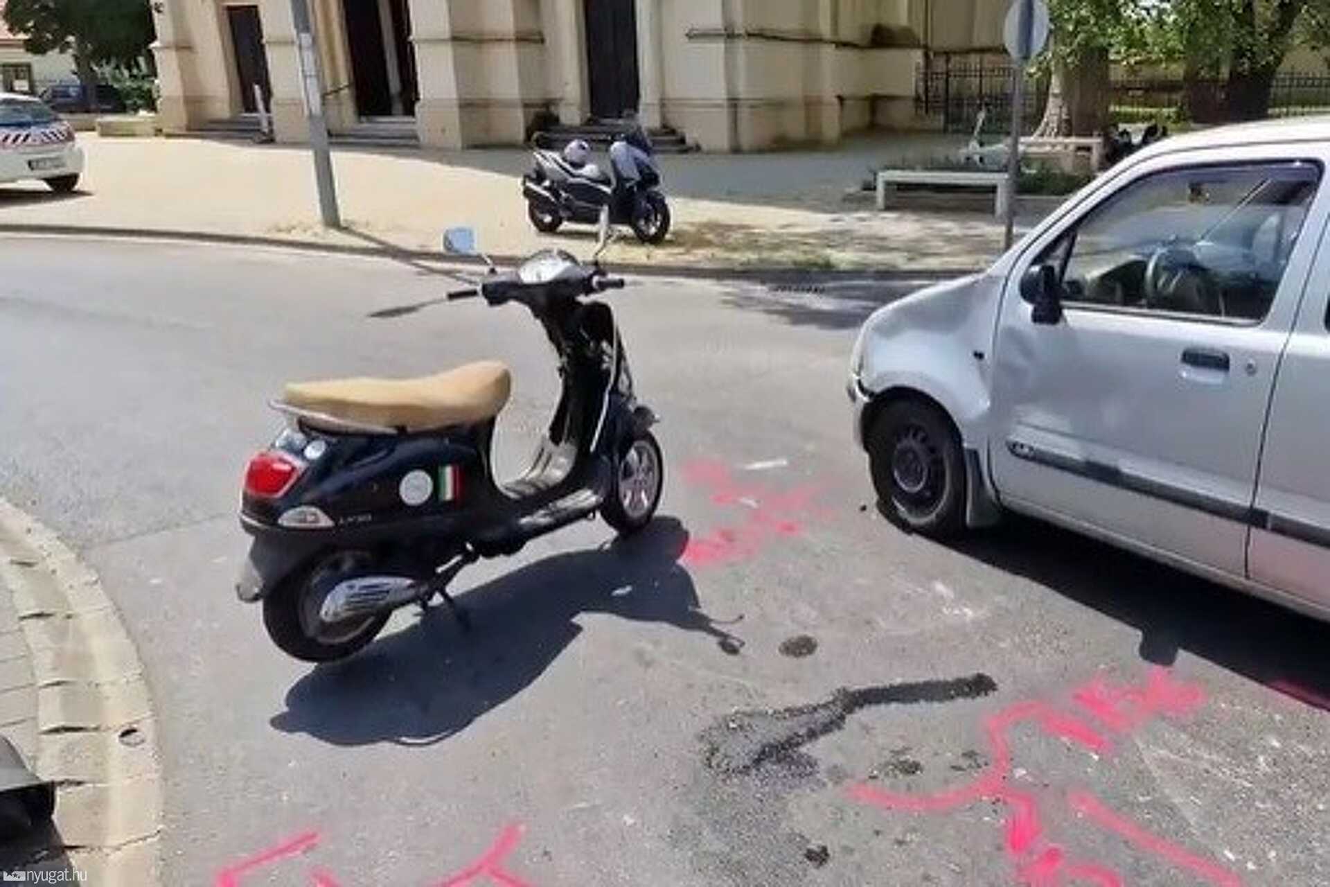 Robogó elé hajtott egy autó Szombathelyen
