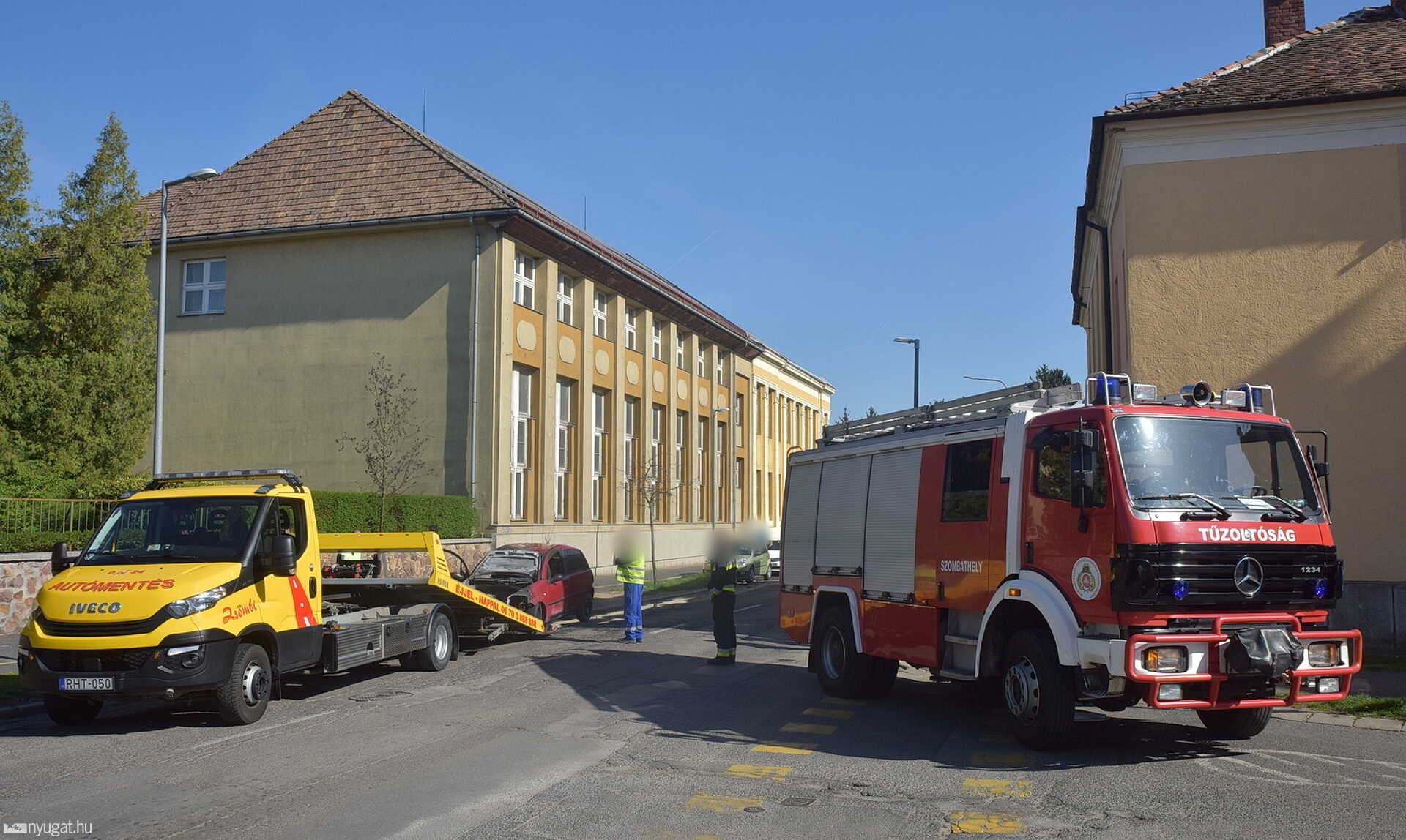 Kiégett egy Citroen Szombathelyen
