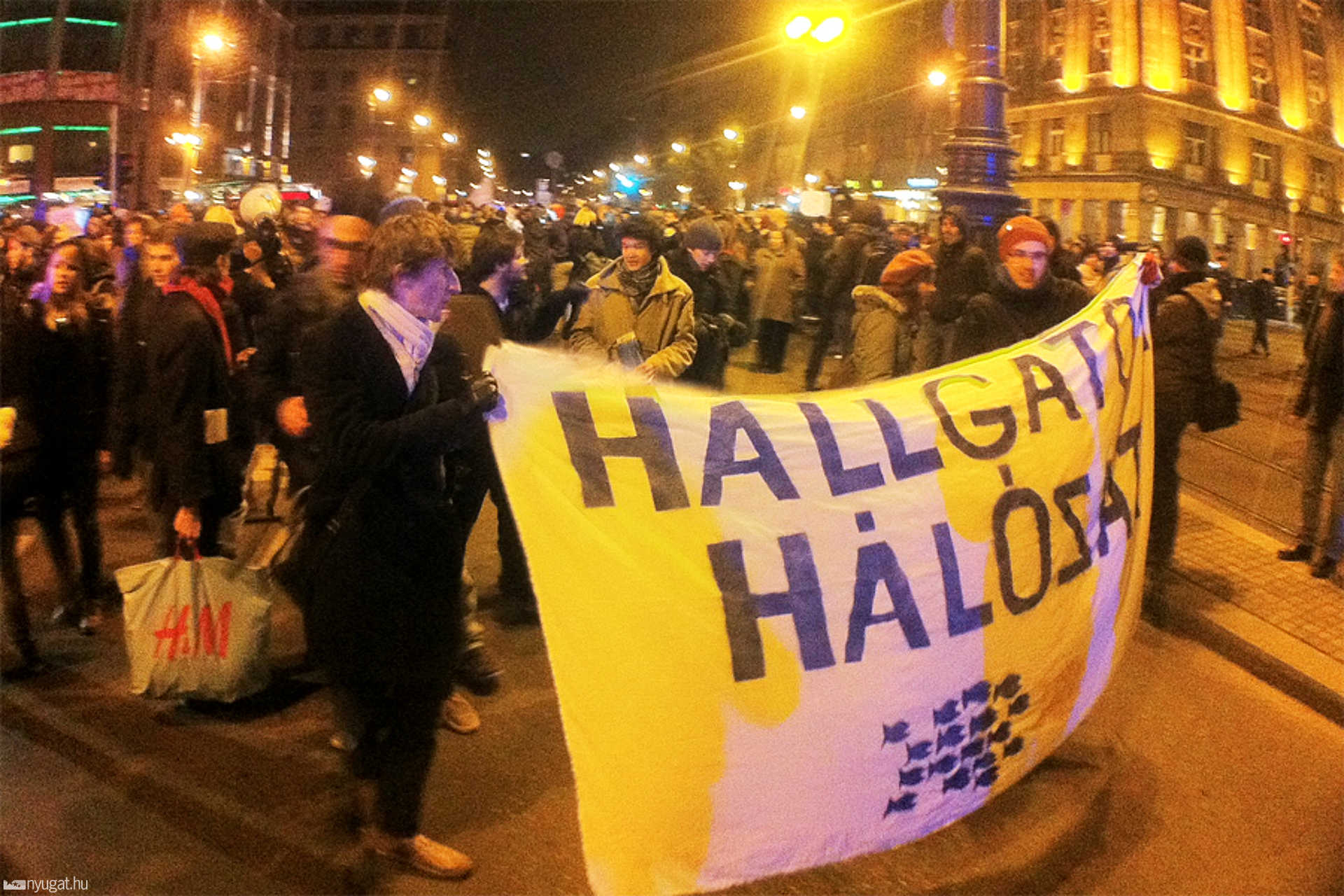Hallgatók demonstráltak a kormány felsőoktatási koncepciója ellen