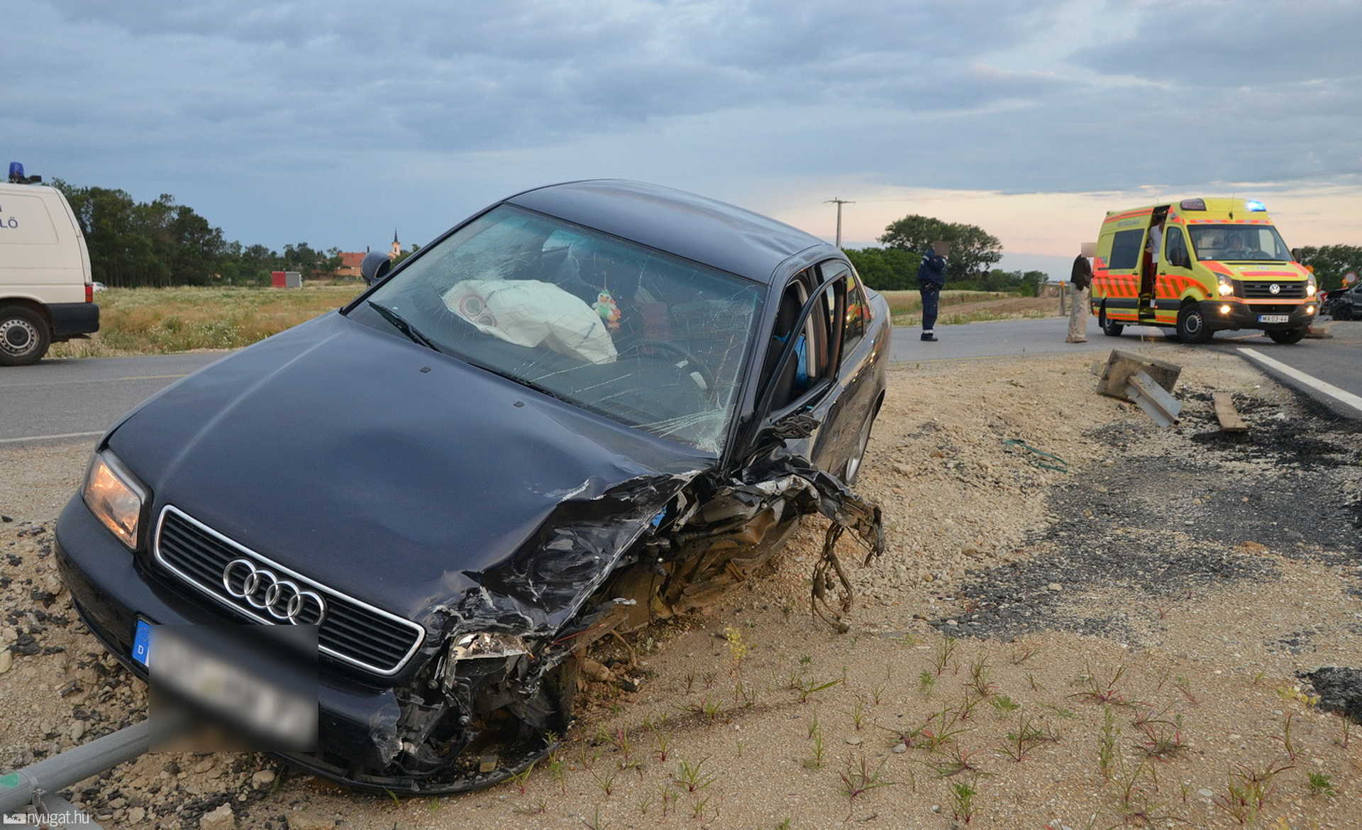 Figyelmetlenségből baleset a 86-os főúton, Zanat közelében