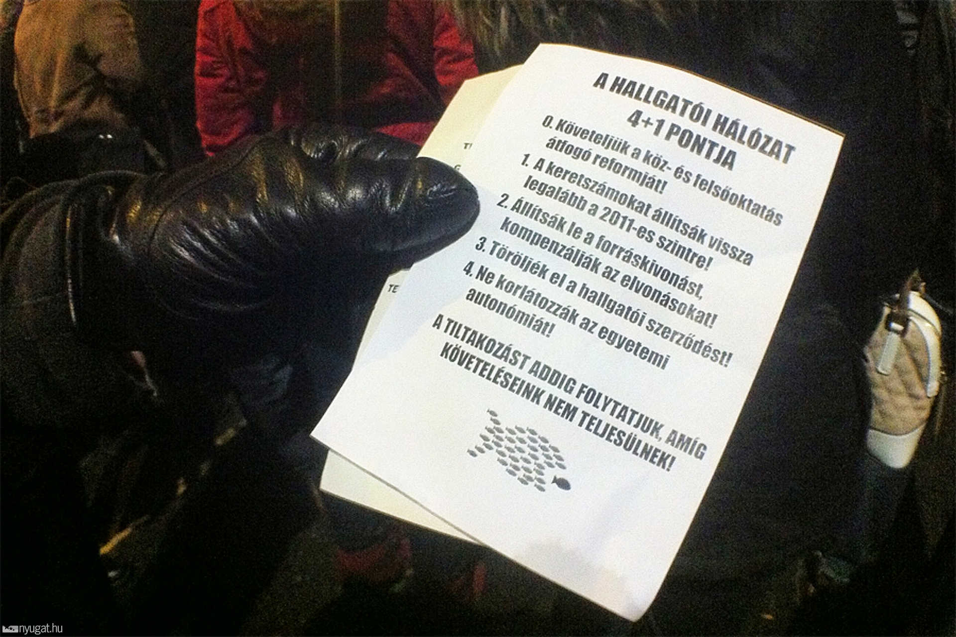 Hallgatók demonstráltak a kormány felsőoktatási koncepciója ellen