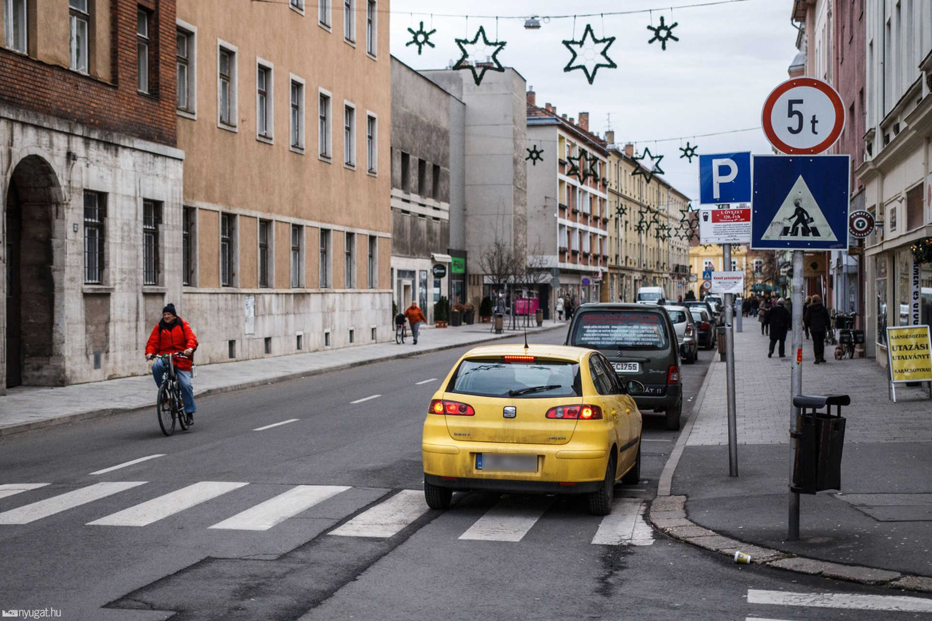 Súlykorlátozás a Király utcában