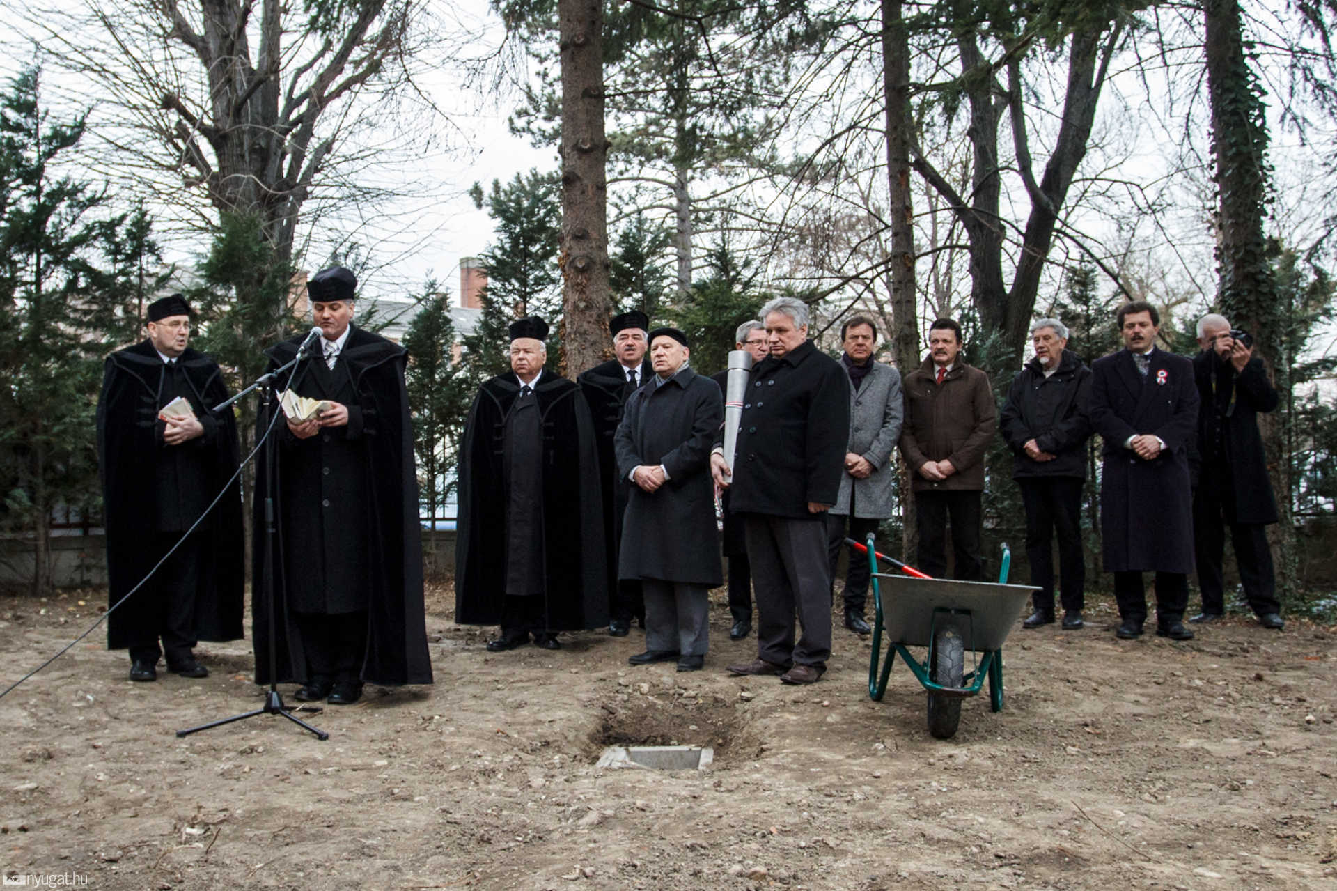 Református templomtorony alapkő-letételi ünnepség