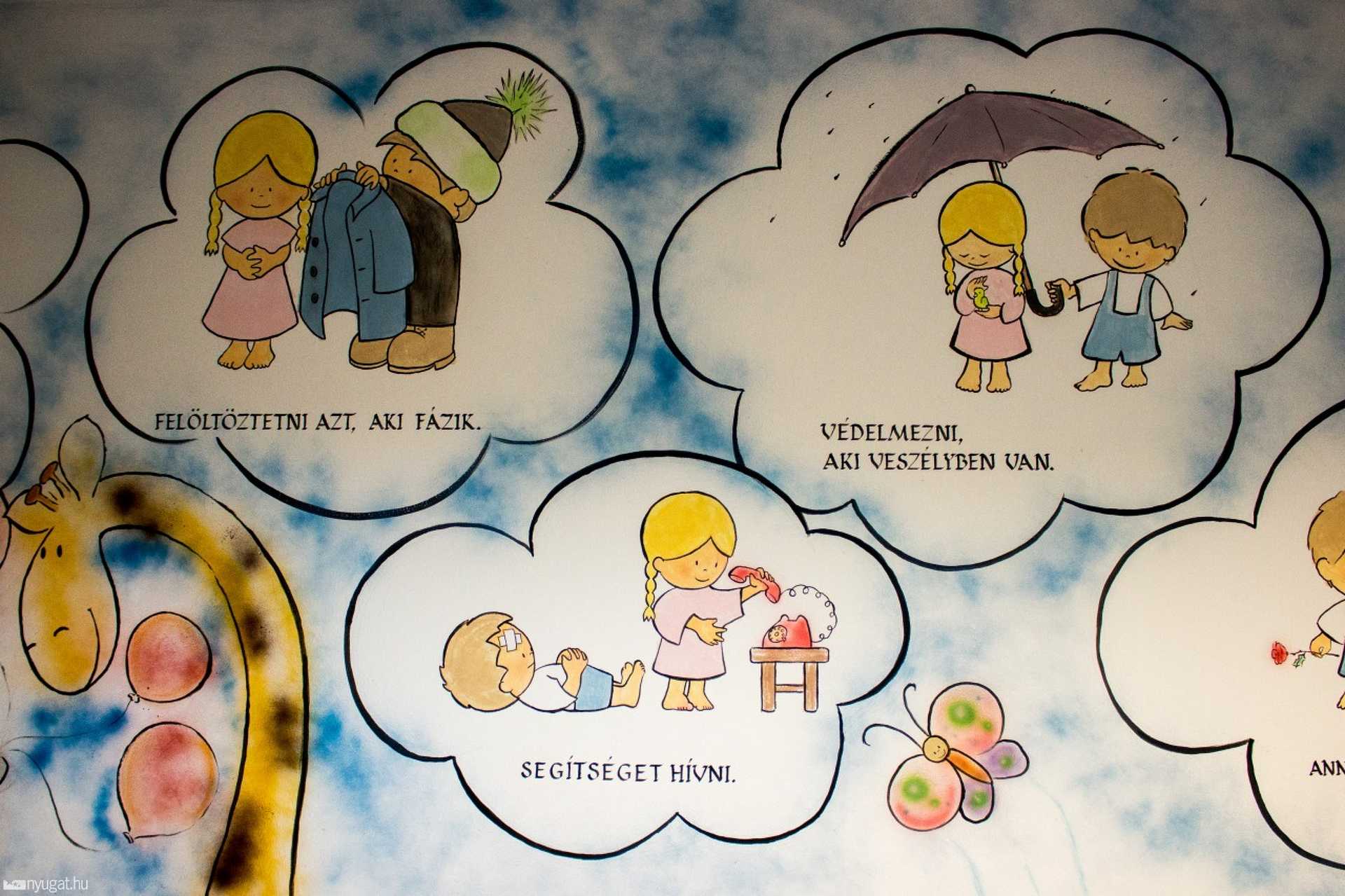 Falfestés a mentőállomáson
