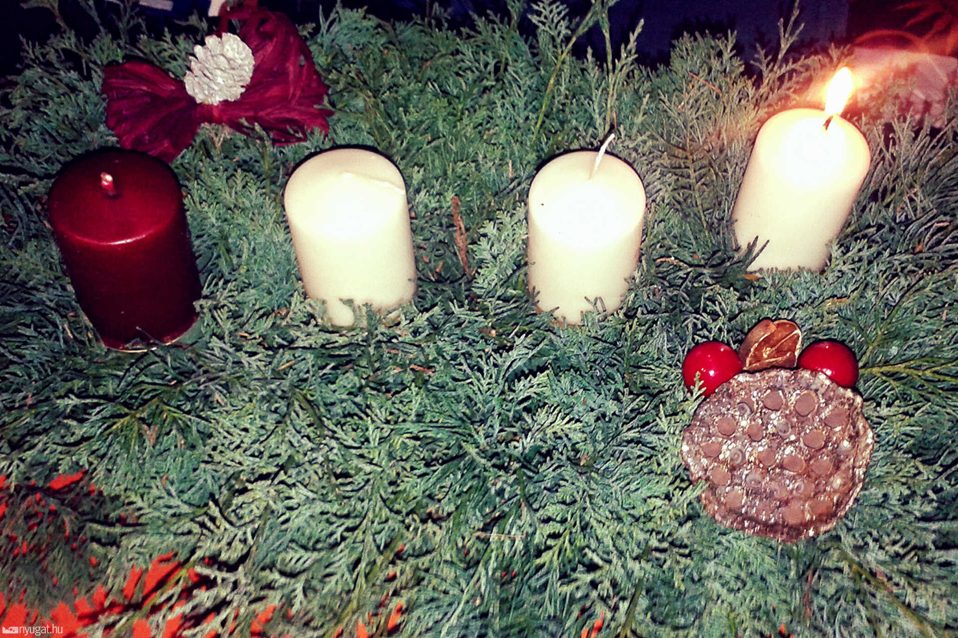 Pivonka Nikoletta adventi koszorúja