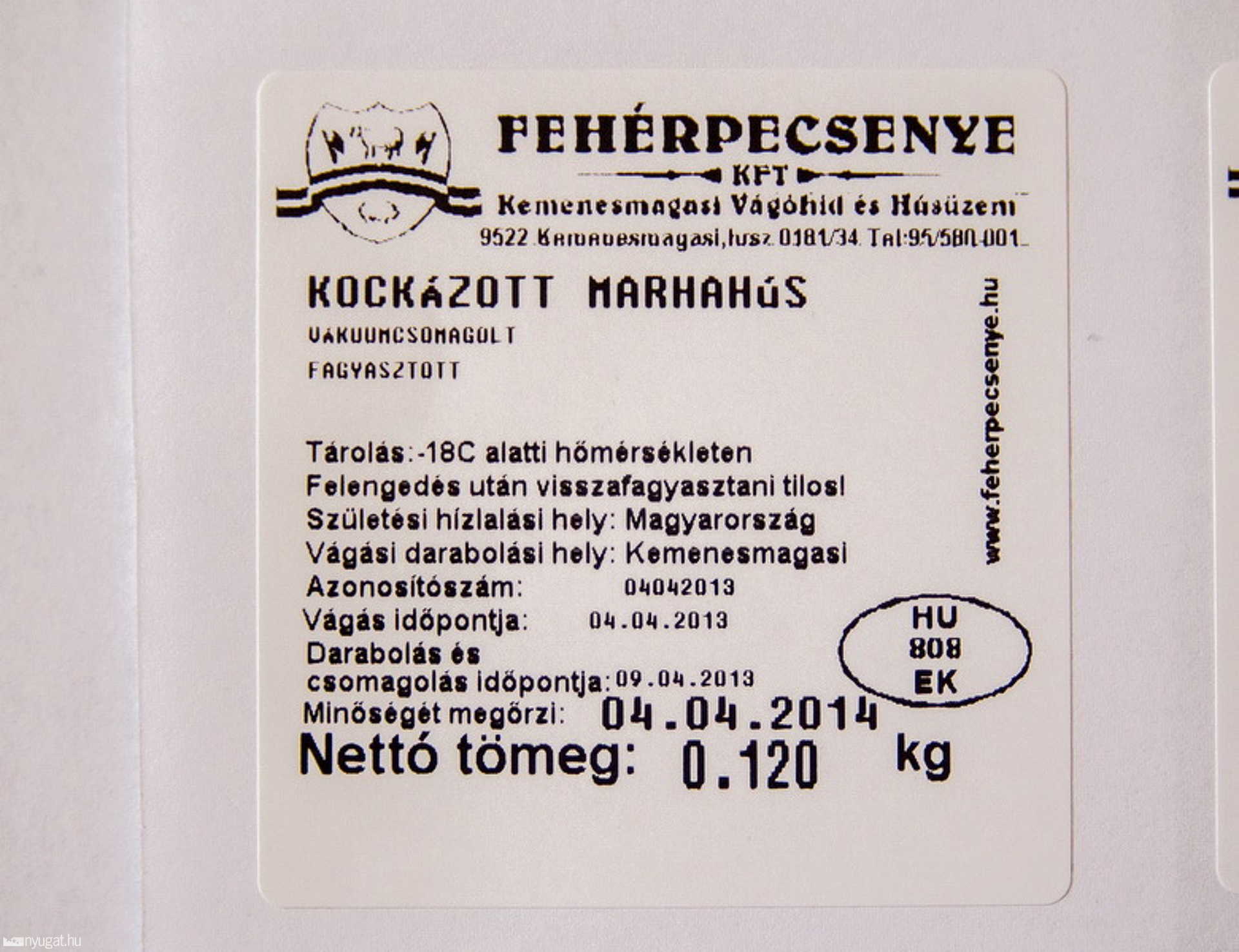 Fehérpecsenye