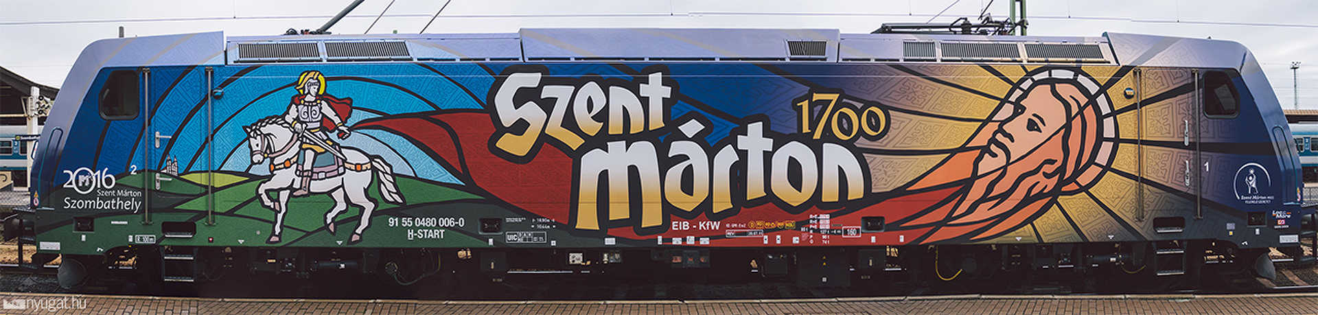 Szent Márton mozdony leleplezése