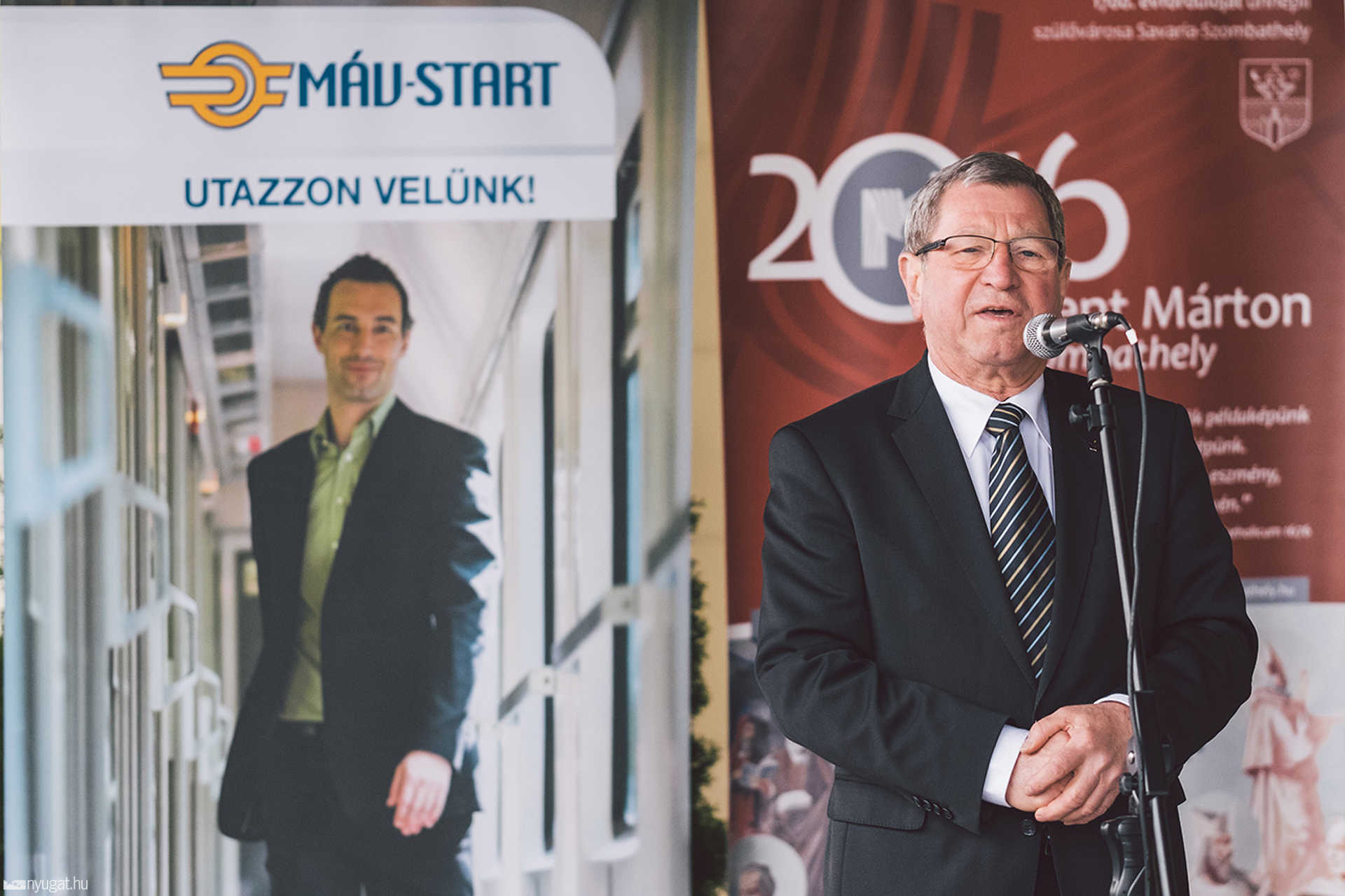 Puskás Tivadar - Szent Márton mozdony leleplezése