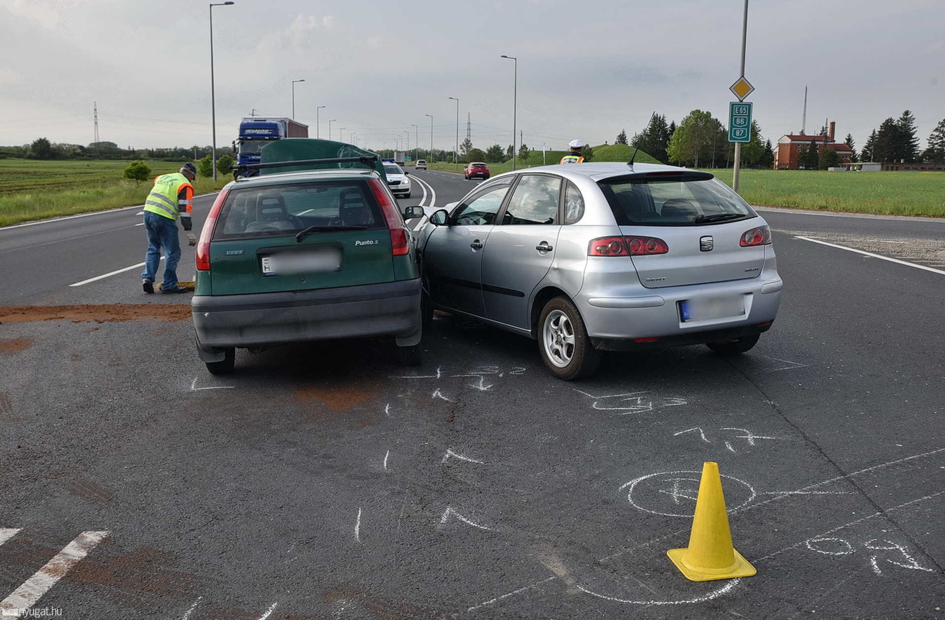 Újabb baleset a szombathelyi elkerülőn, a Csaba útnál