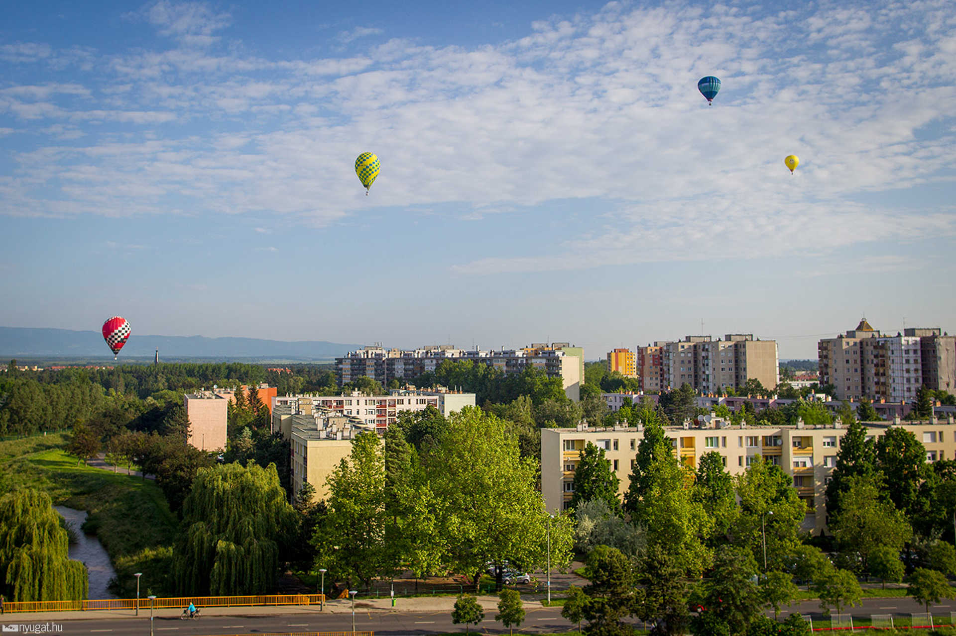 Hőlégballonnal a város felett