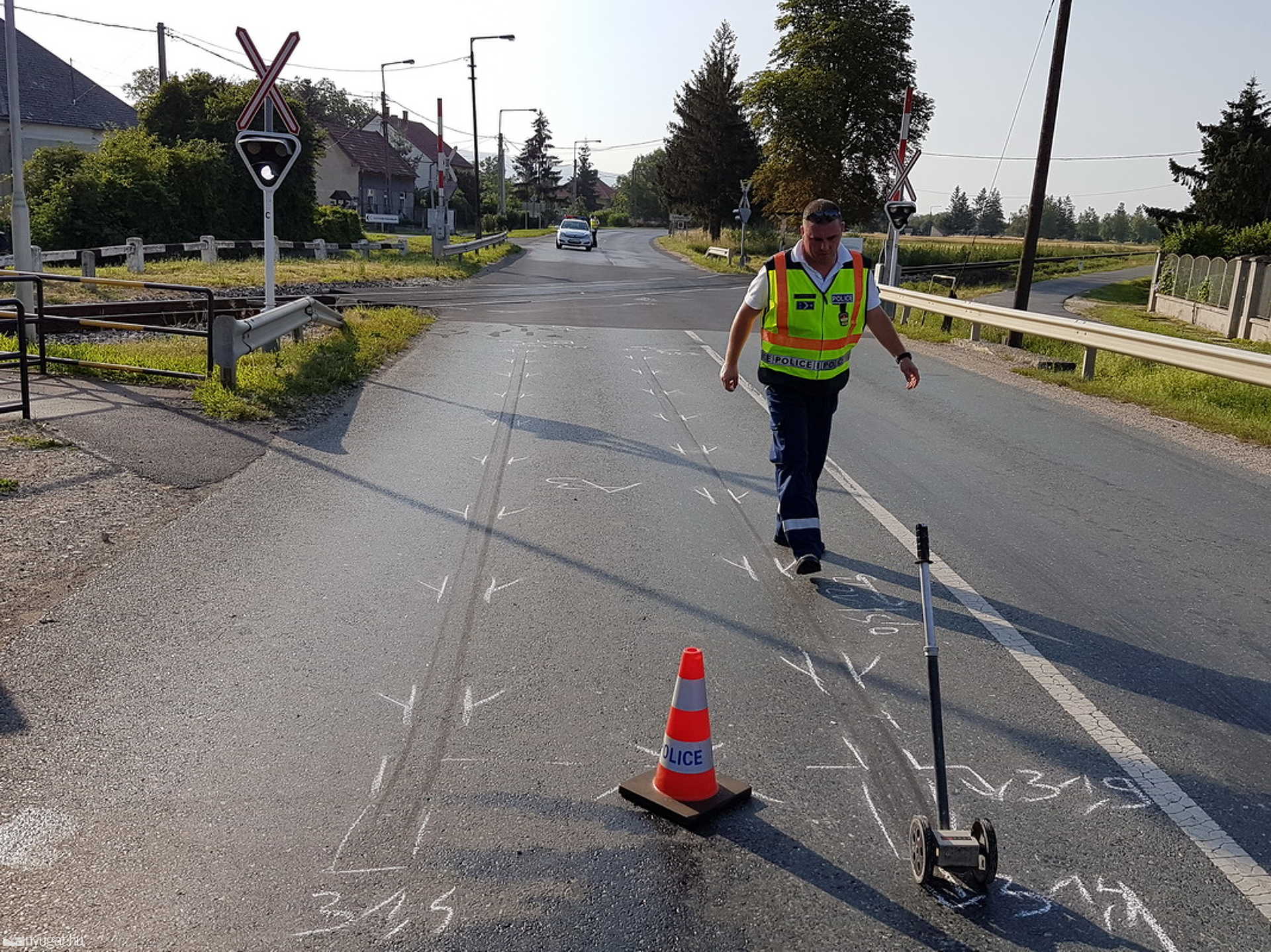 Ráfutásos baleset Gyöngyösfalunál