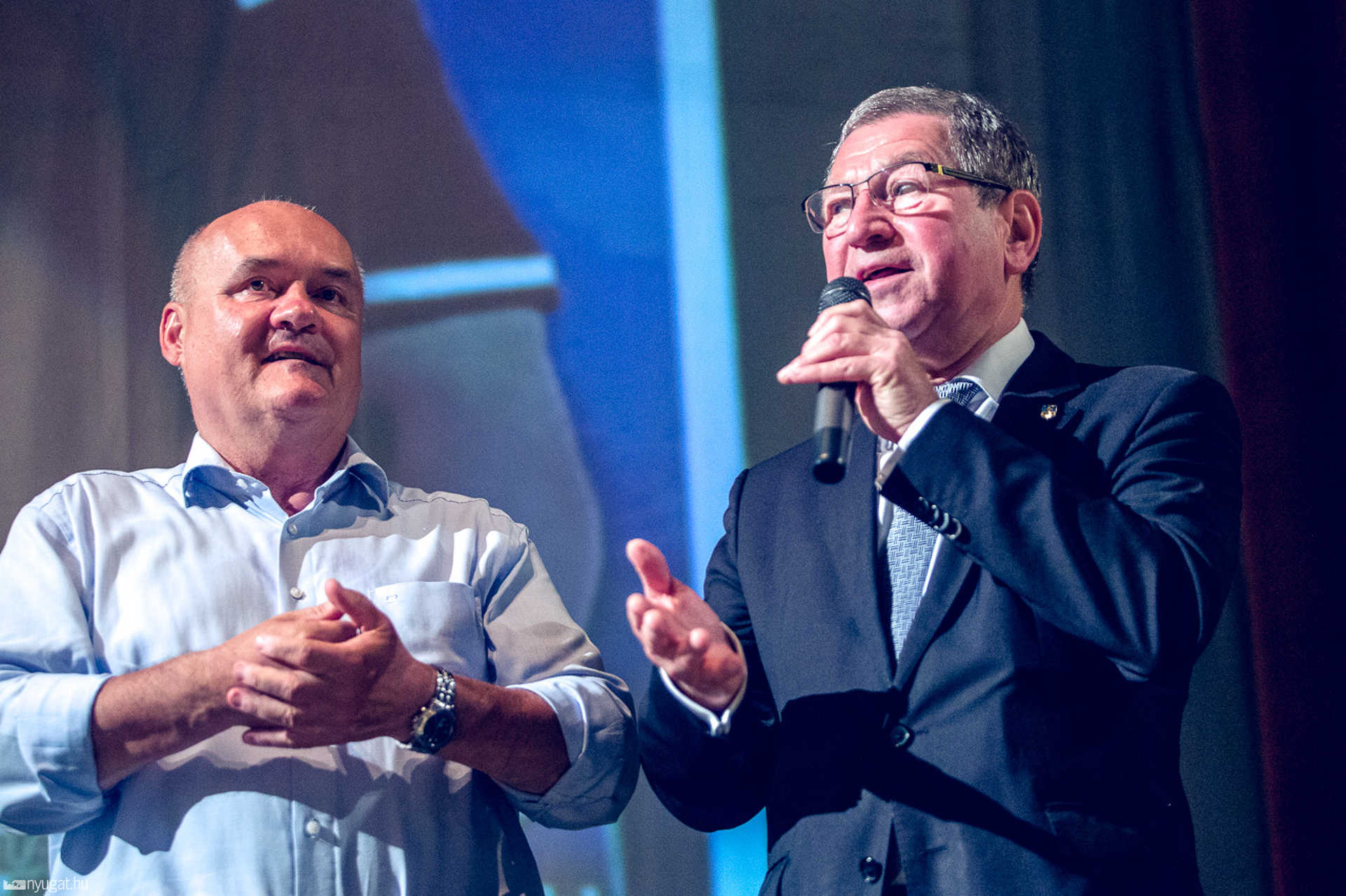 Király Gábor, Guzmics Richárd és Stieber Zoltán köszöntése az MSH-ban