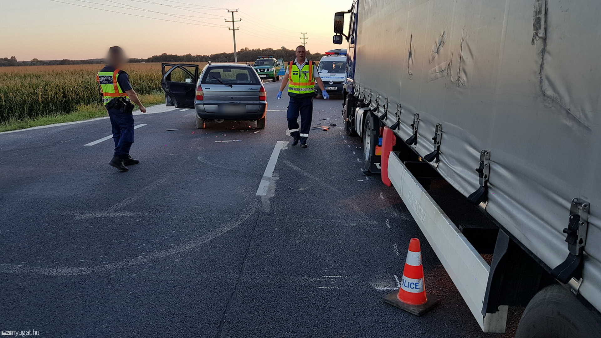 Kamion oldalába hajtott az ittas sofőr