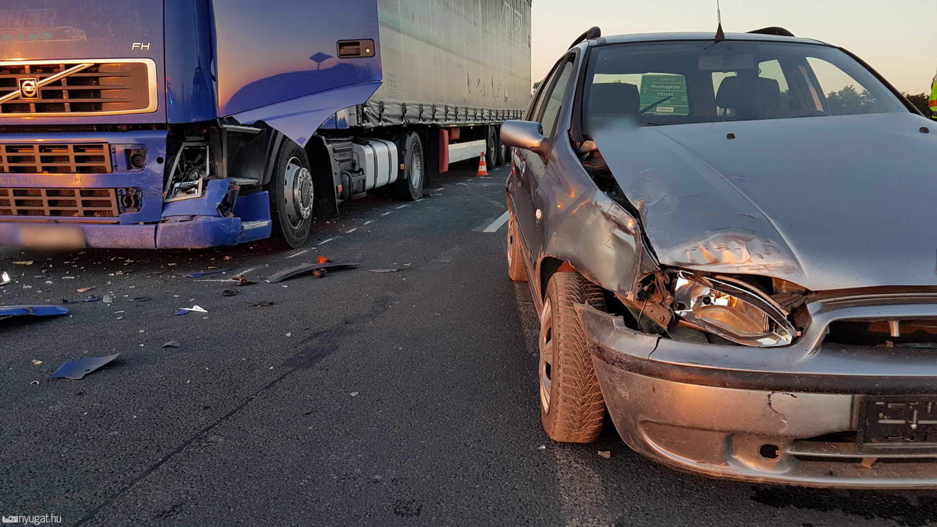 Kamion oldalába hajtott az ittas sofőr