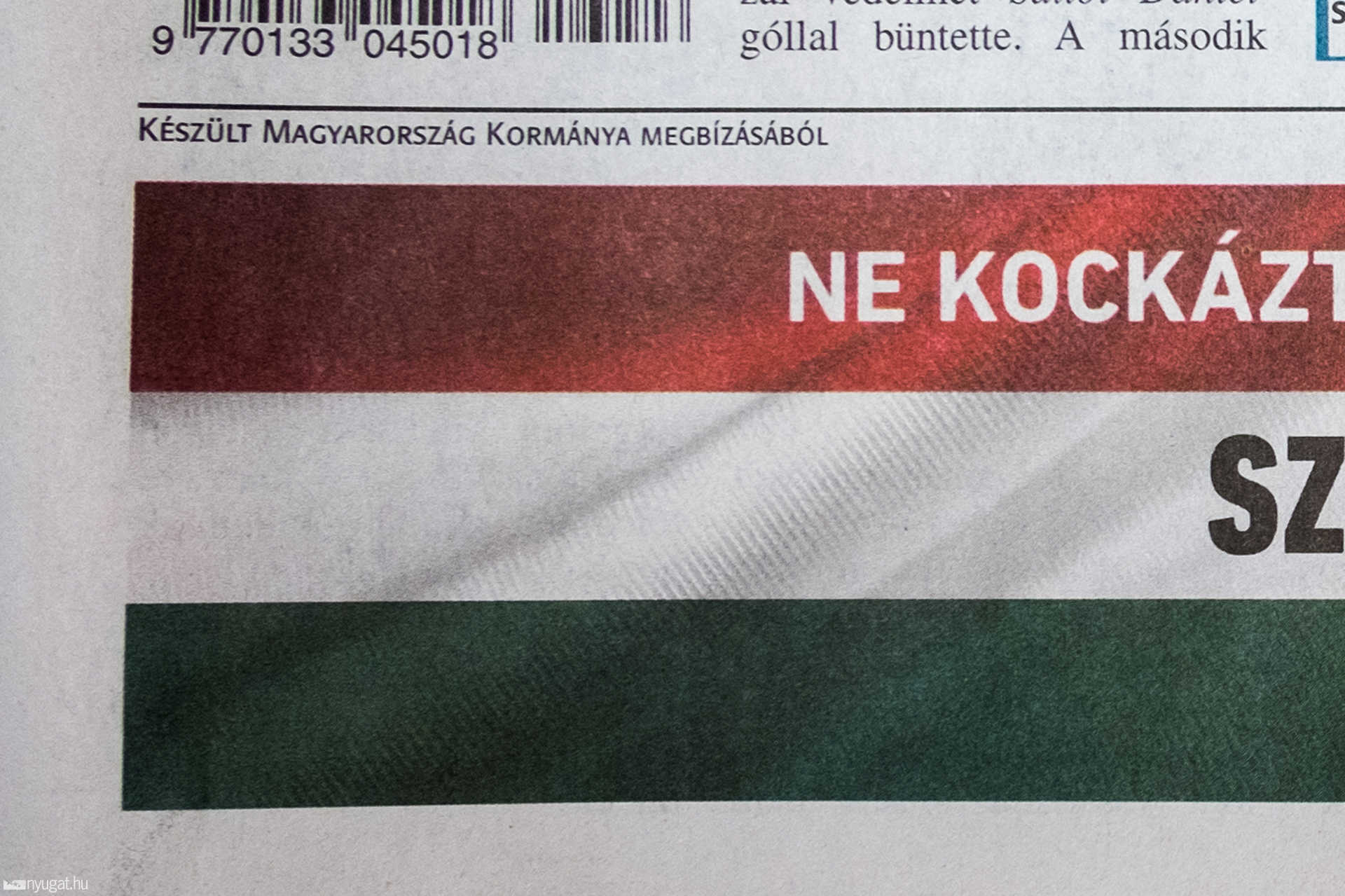 Népszavazás hirdetés a Vas Népében (szeptember 26)