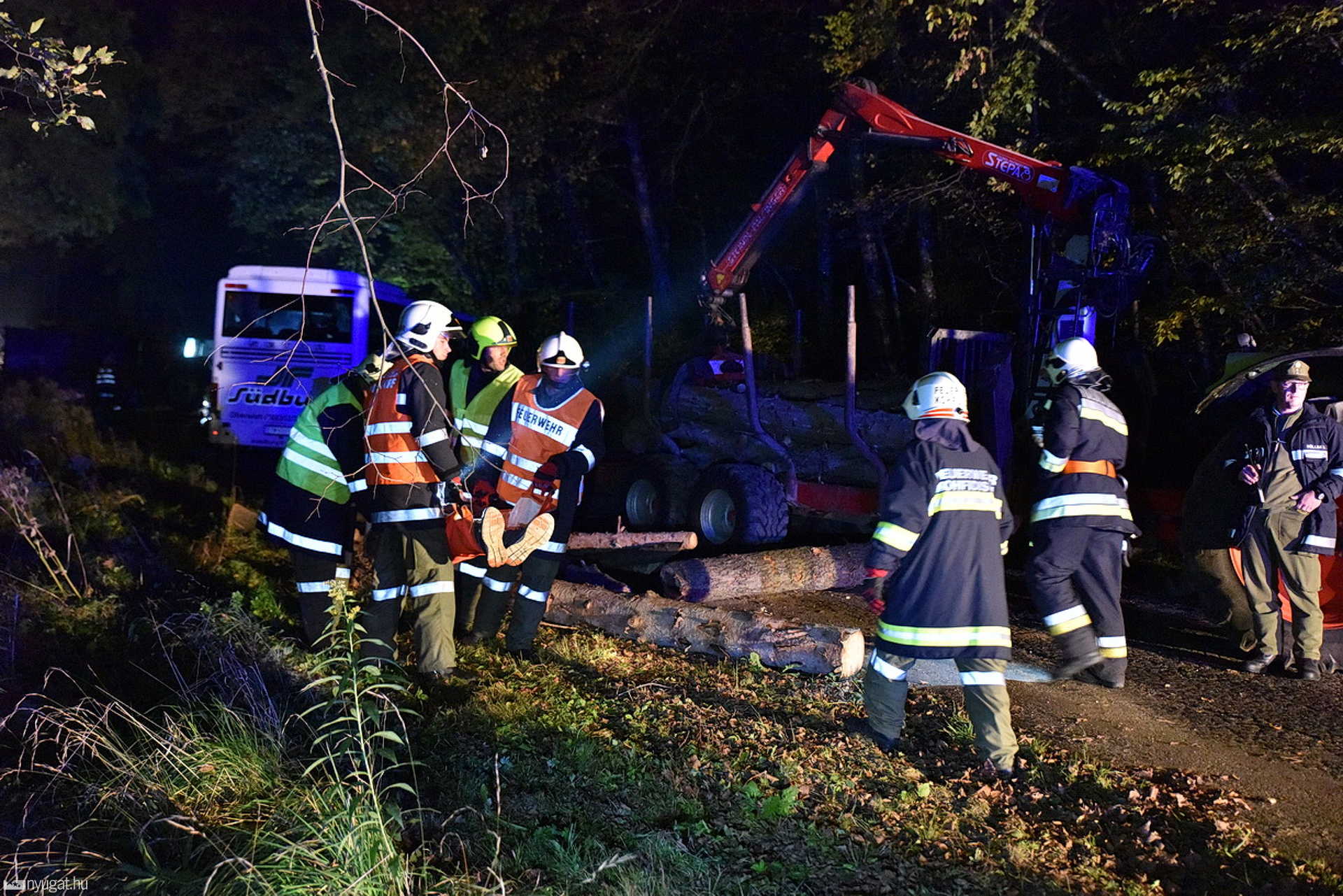 Tömegszerencsétlenség az ónos esőben - mentési gyakorlat Oberwart közelében 