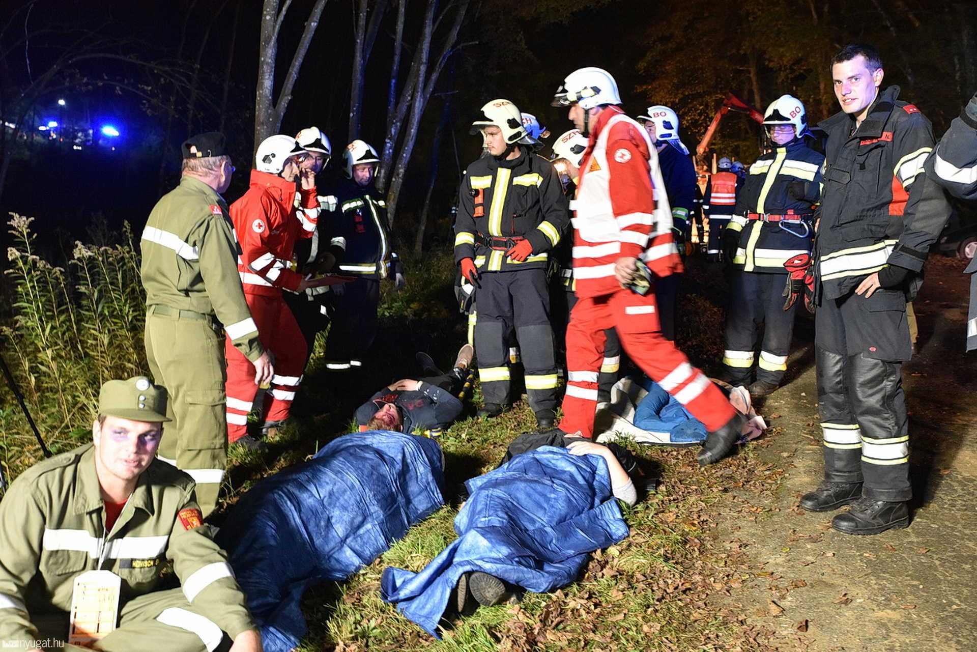 Tömegszerencsétlenség az ónos esőben - mentési gyakorlat Oberwart közelében 