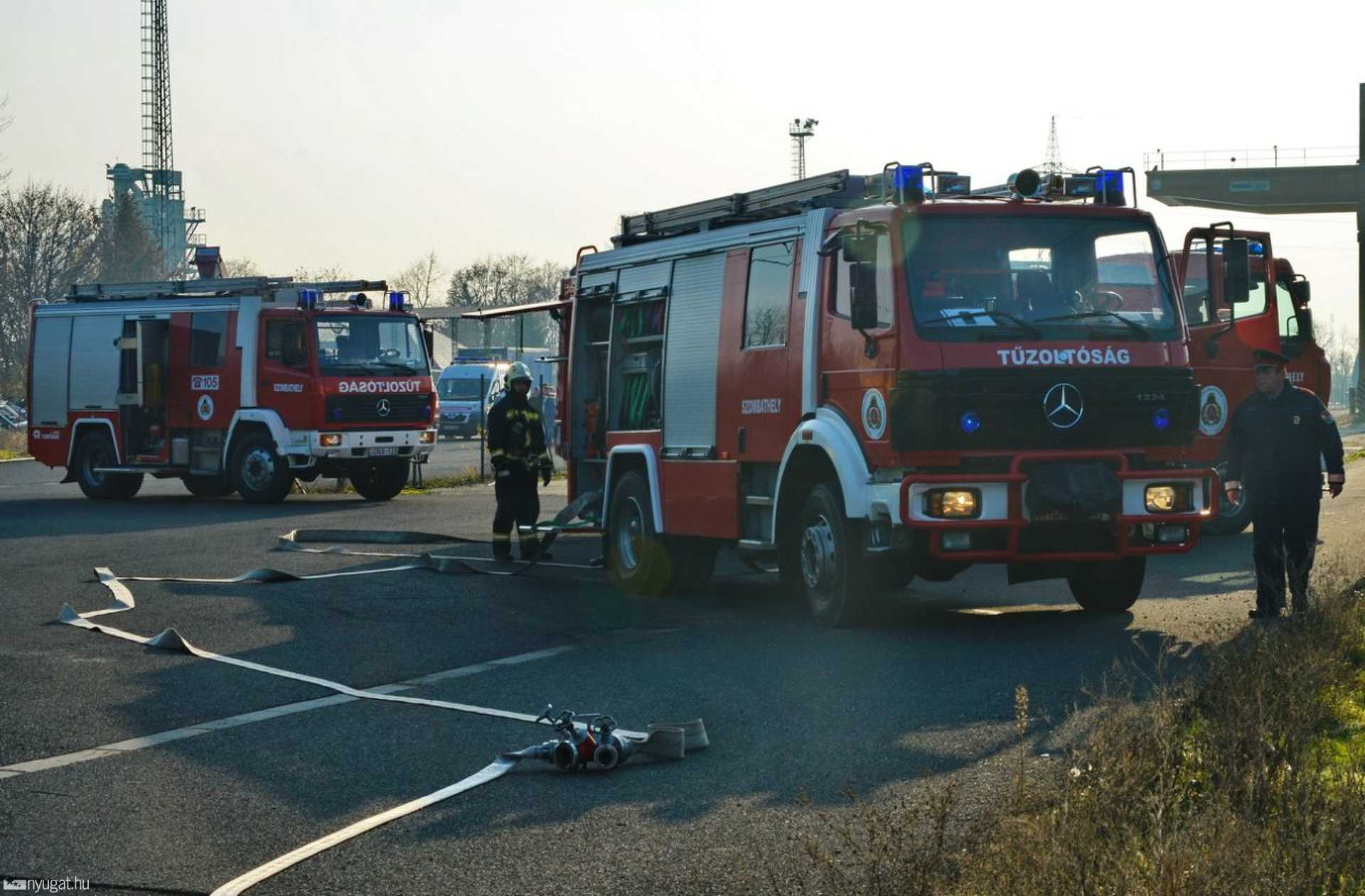 Katasztrófavédelmi gyakorlat a GySEV-nél 