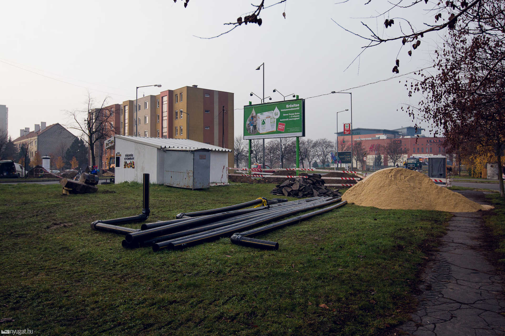 Gázvezeték cseréje a Károly Róbert utcában